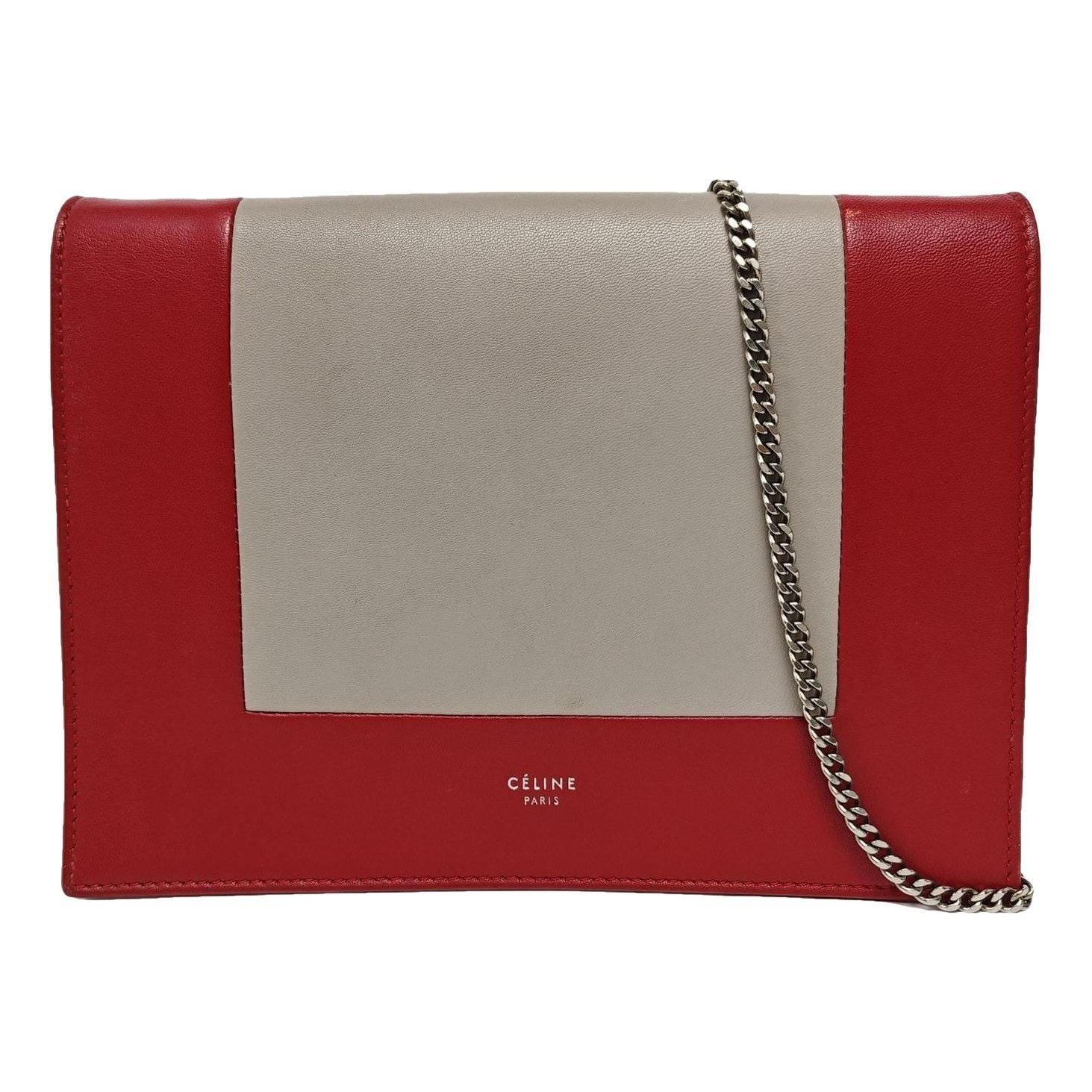 Frame leather handbag
