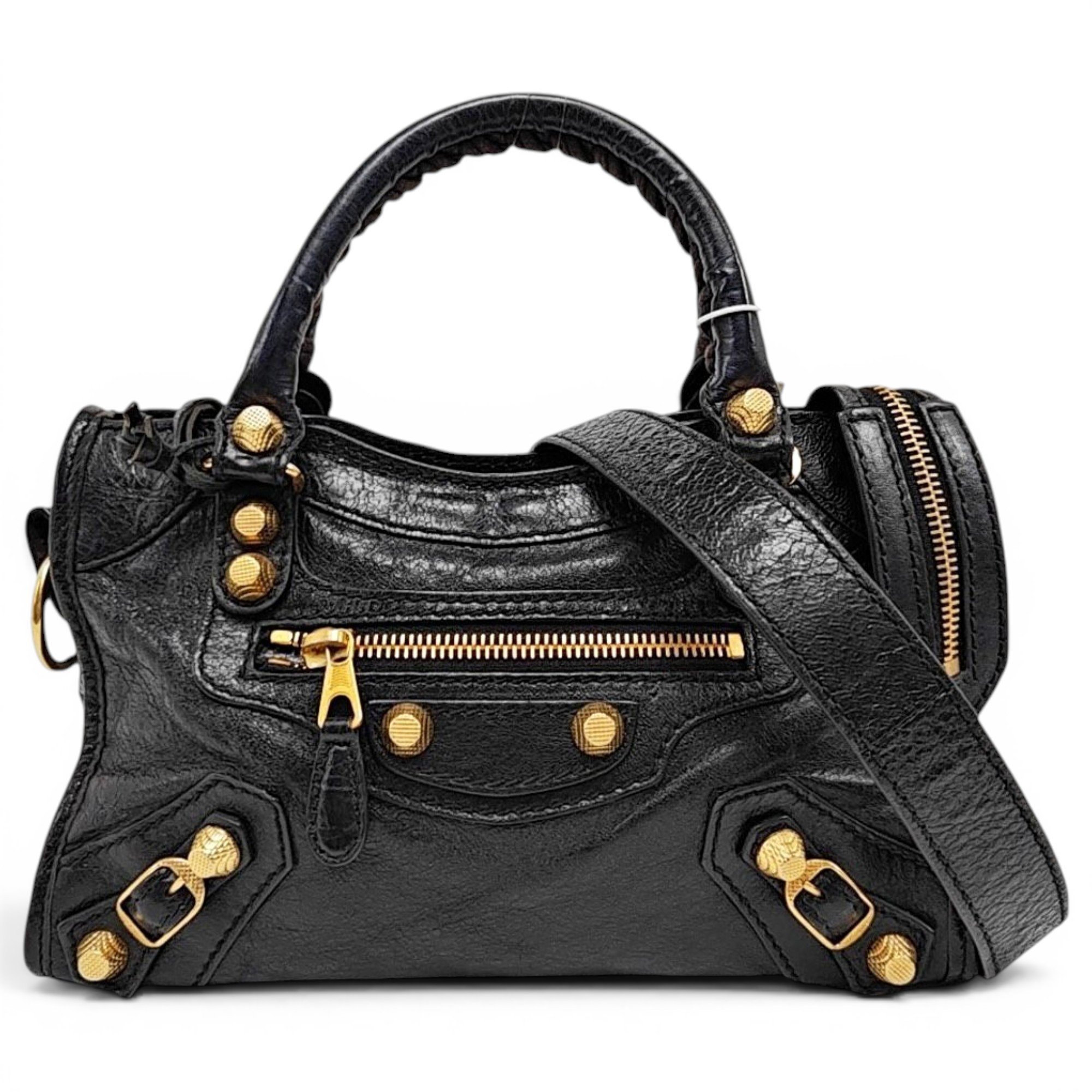 Classic Metalic leather handbag