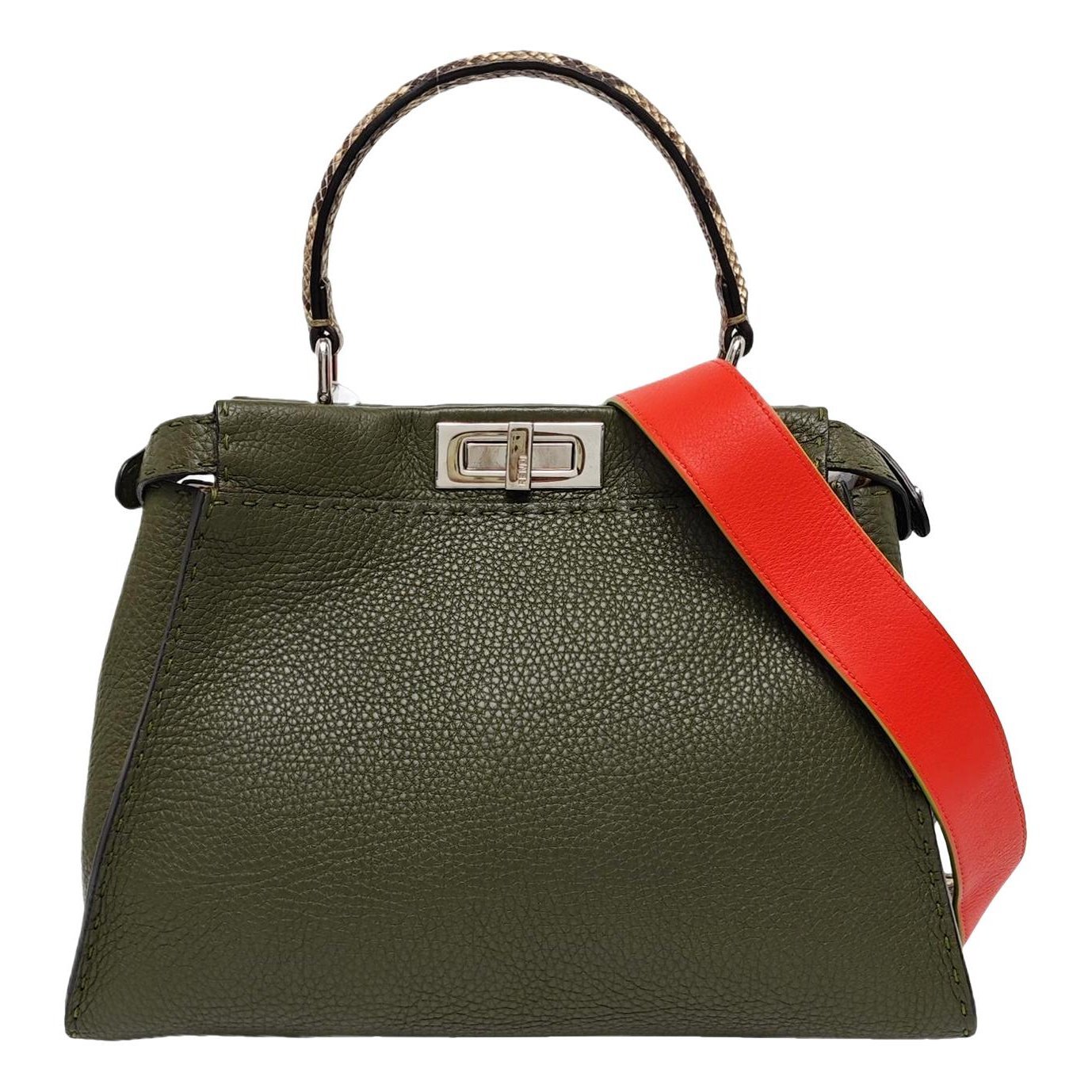 Peekaboo leather handbag