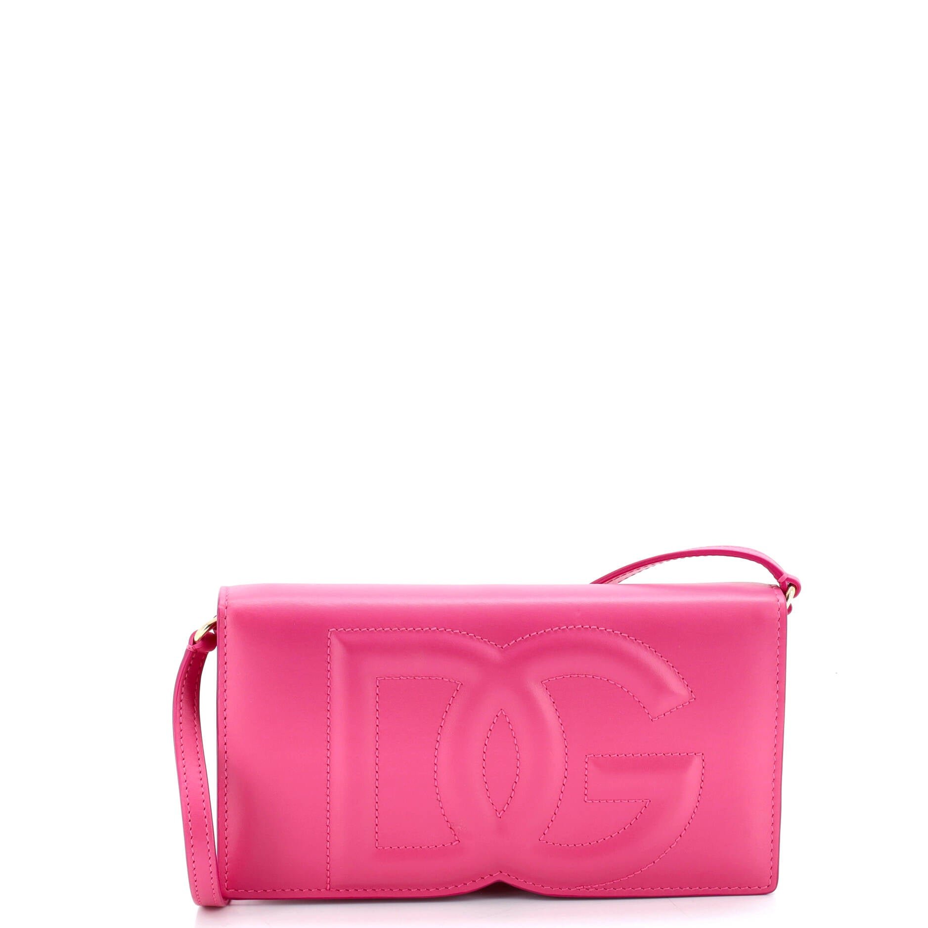 Dolce & Gabbana DG Logo Flap Shoulder Bag Leather Small