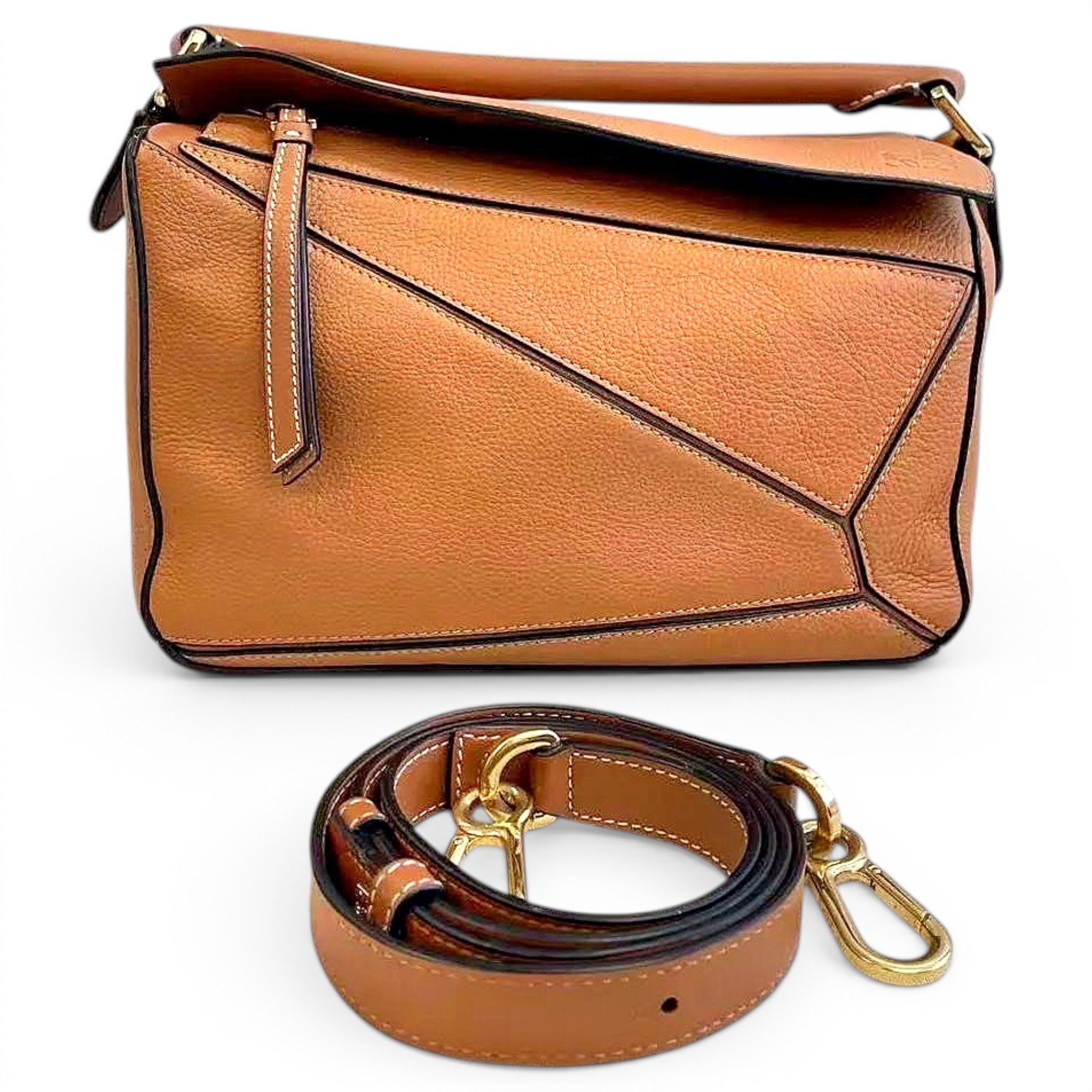 Puzzle leather bag
