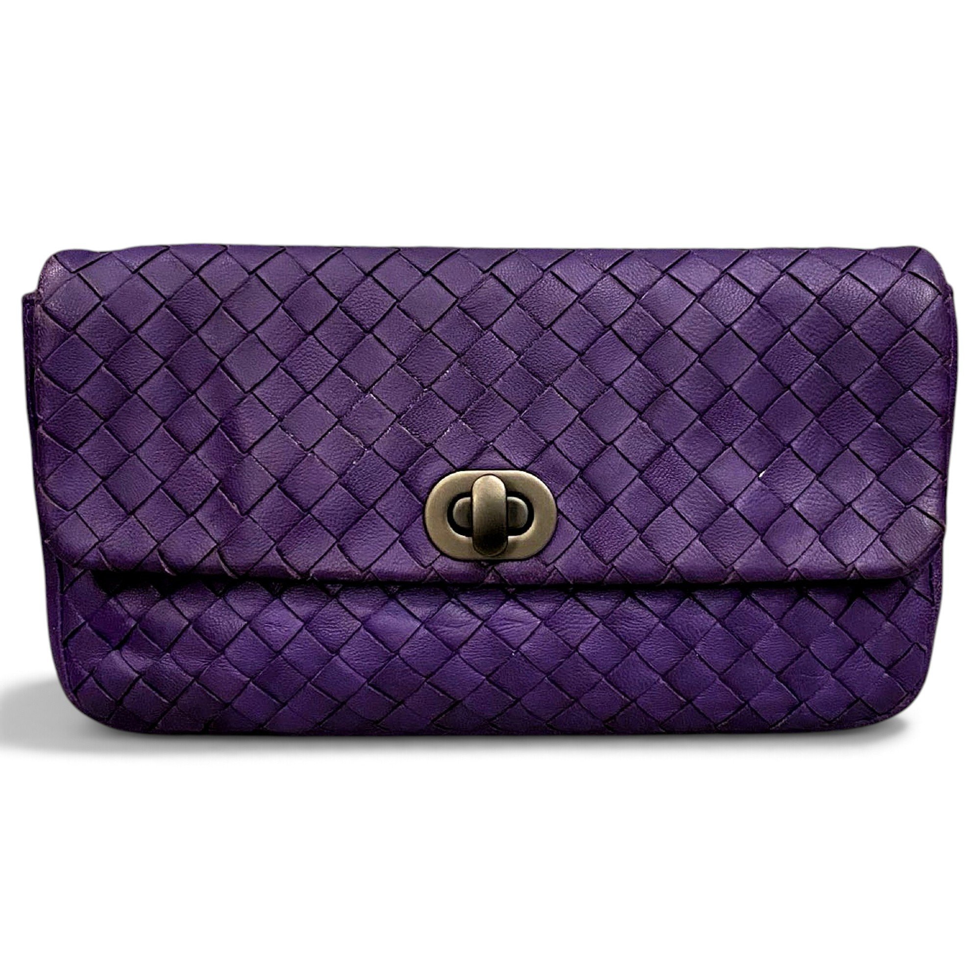 Leather clutch bag