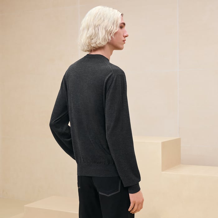 Anthracite Jersey Con Cuello Redondo "Détail H"