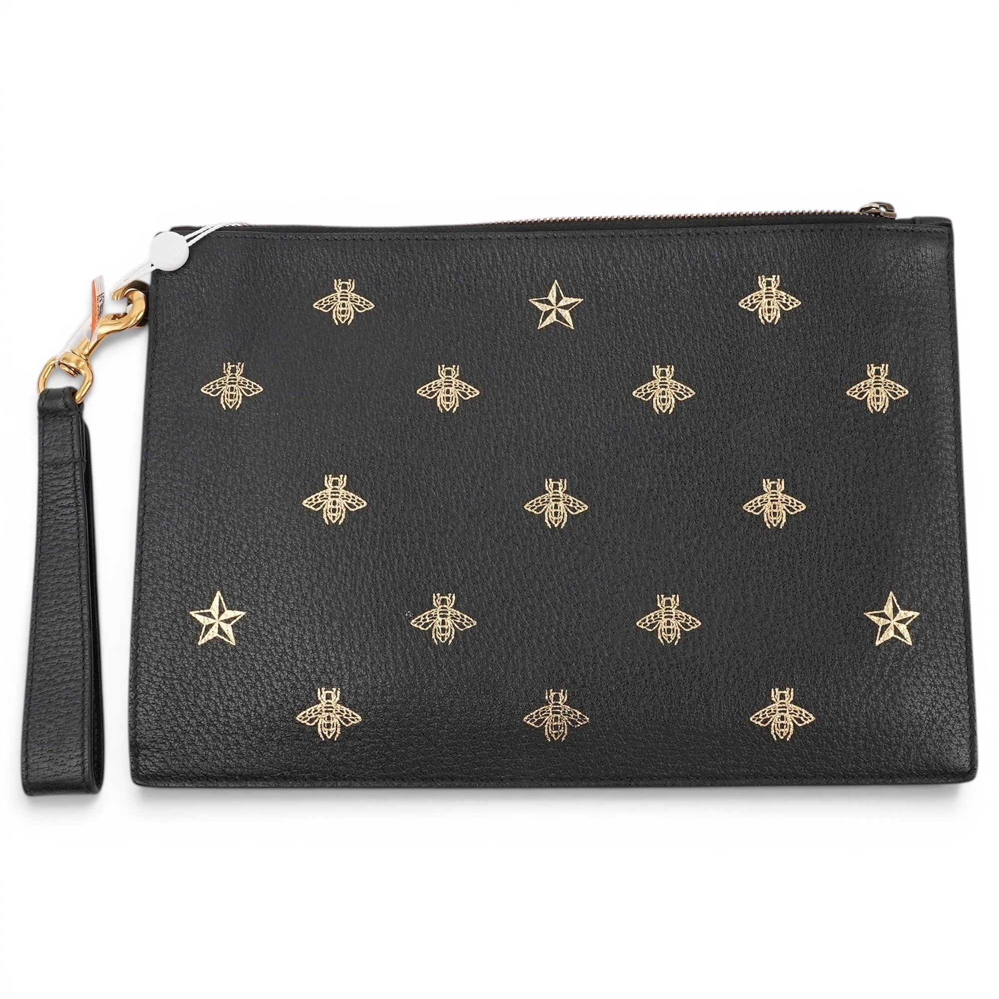 Leather clutch bag