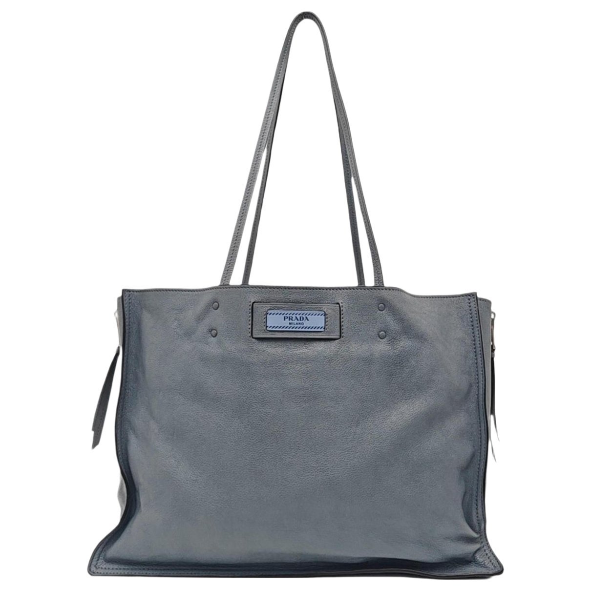 Etiquette leather handbag