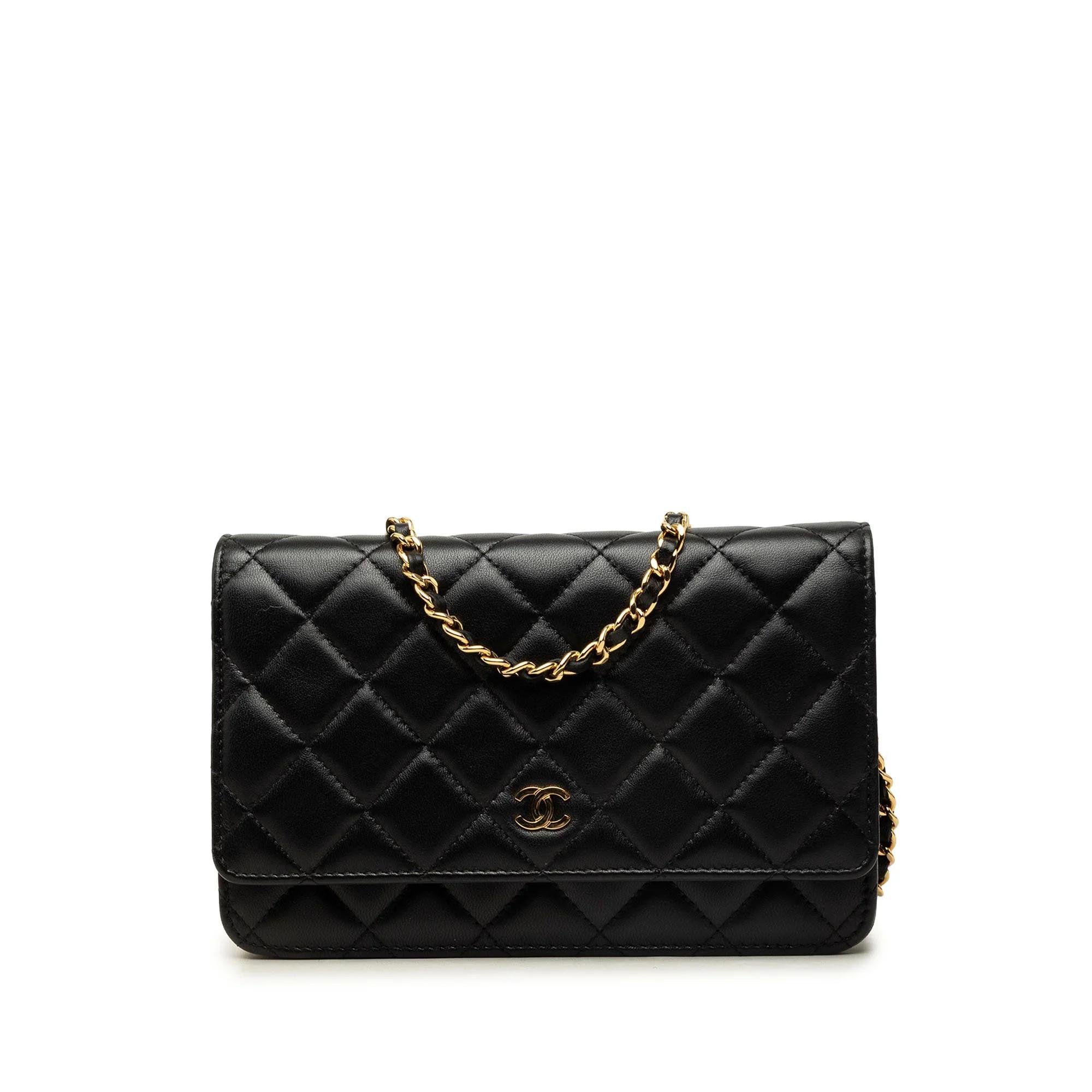 Wallet On Chain leather handbag