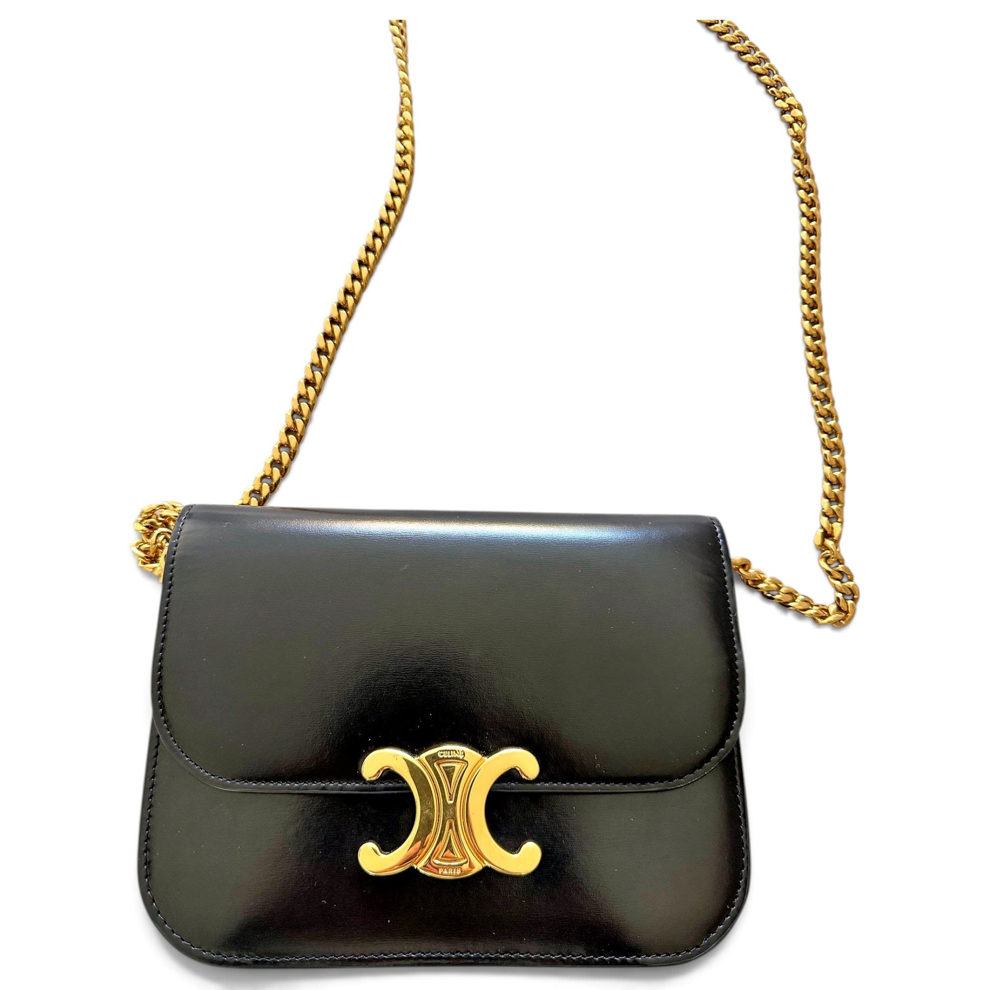 Triomphe leather handbag