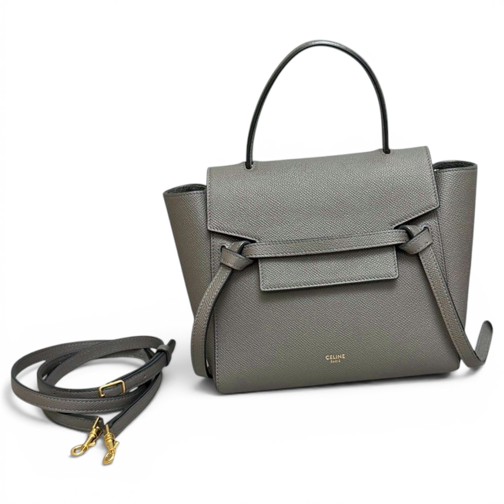 Belt leather handbag