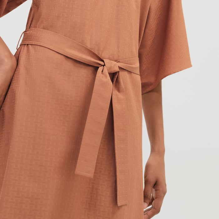 Marron Alezan "Mosaique" Prairie Dress