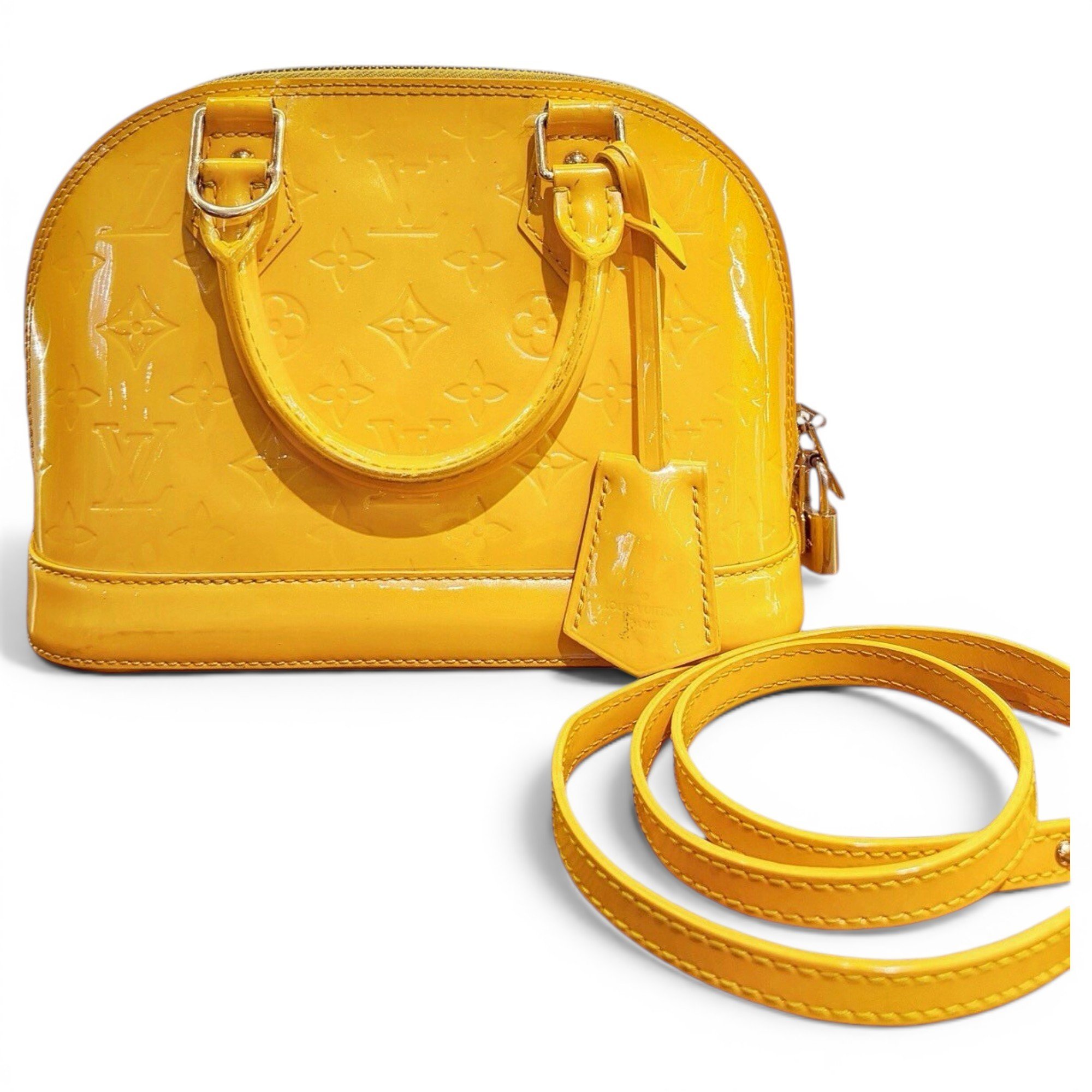 Alma BB patent leather handbag