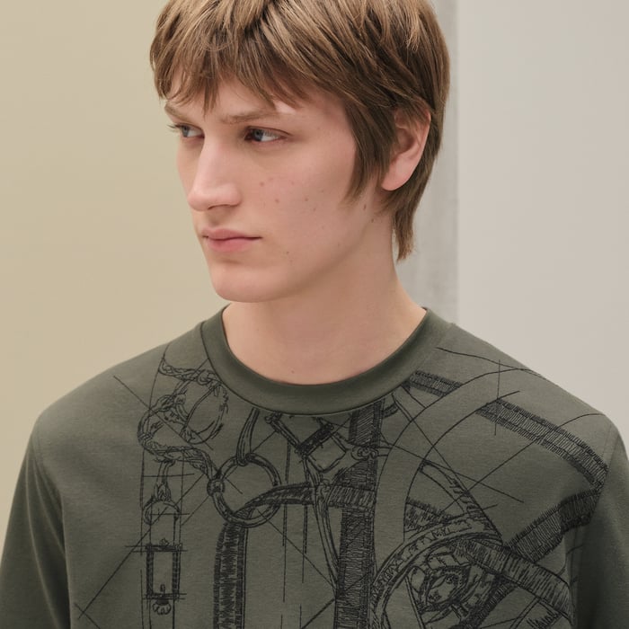 Bronze "Cavalcadour Griffonne" Embroidered T-shirt