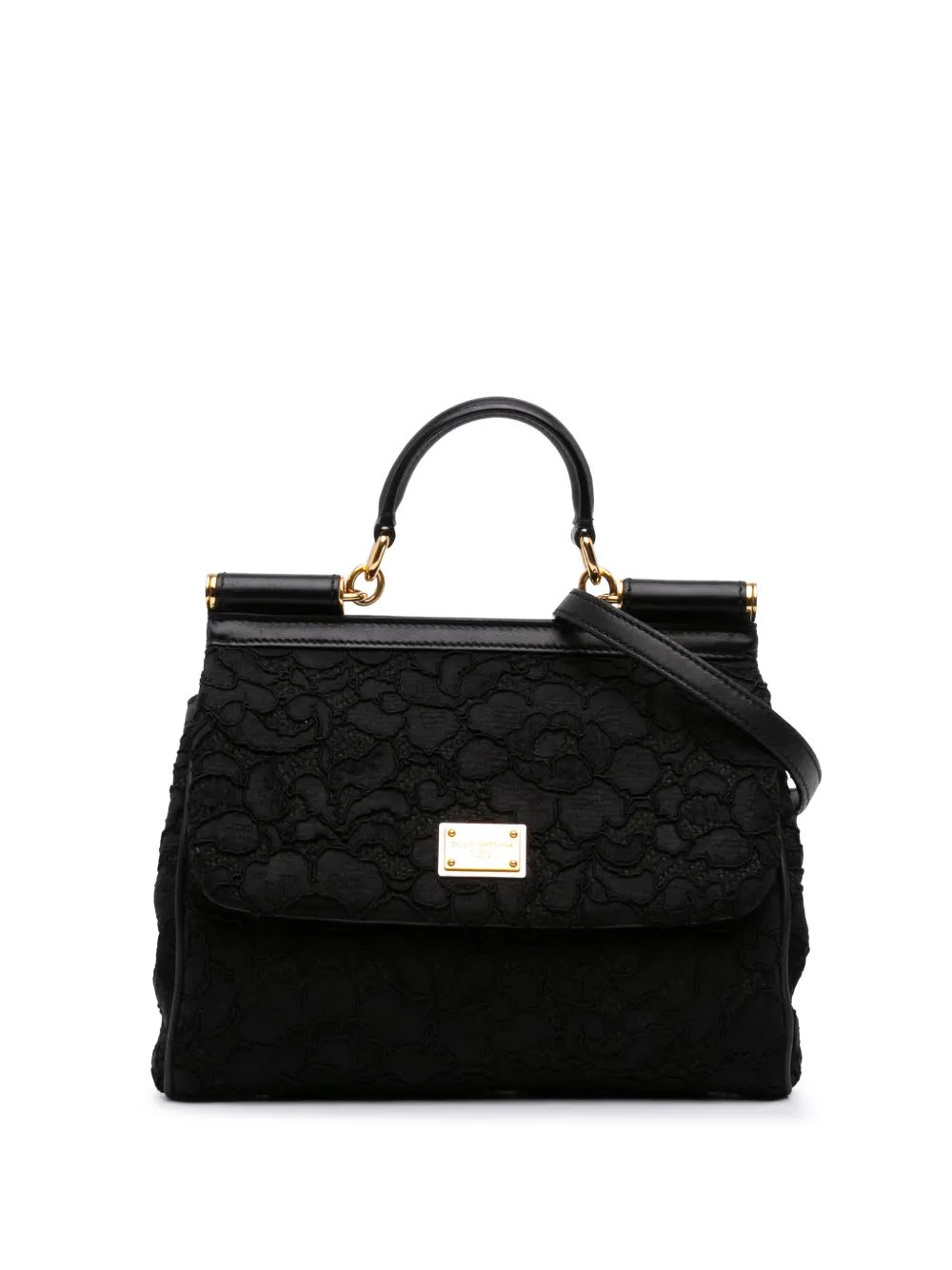 2010-2026 Medium Embroidered Lace Miss Sicily satchel