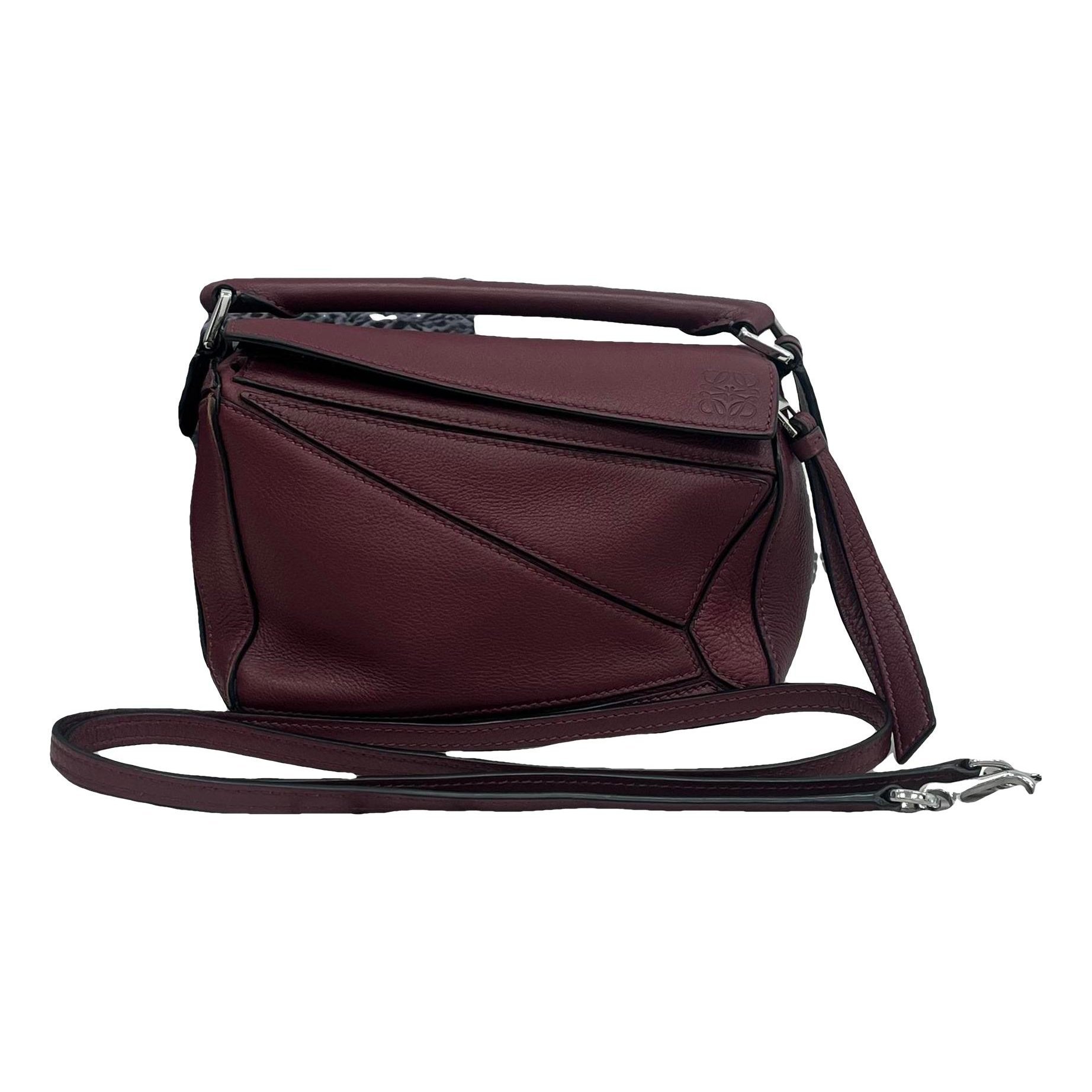 Puzzle leather handbag