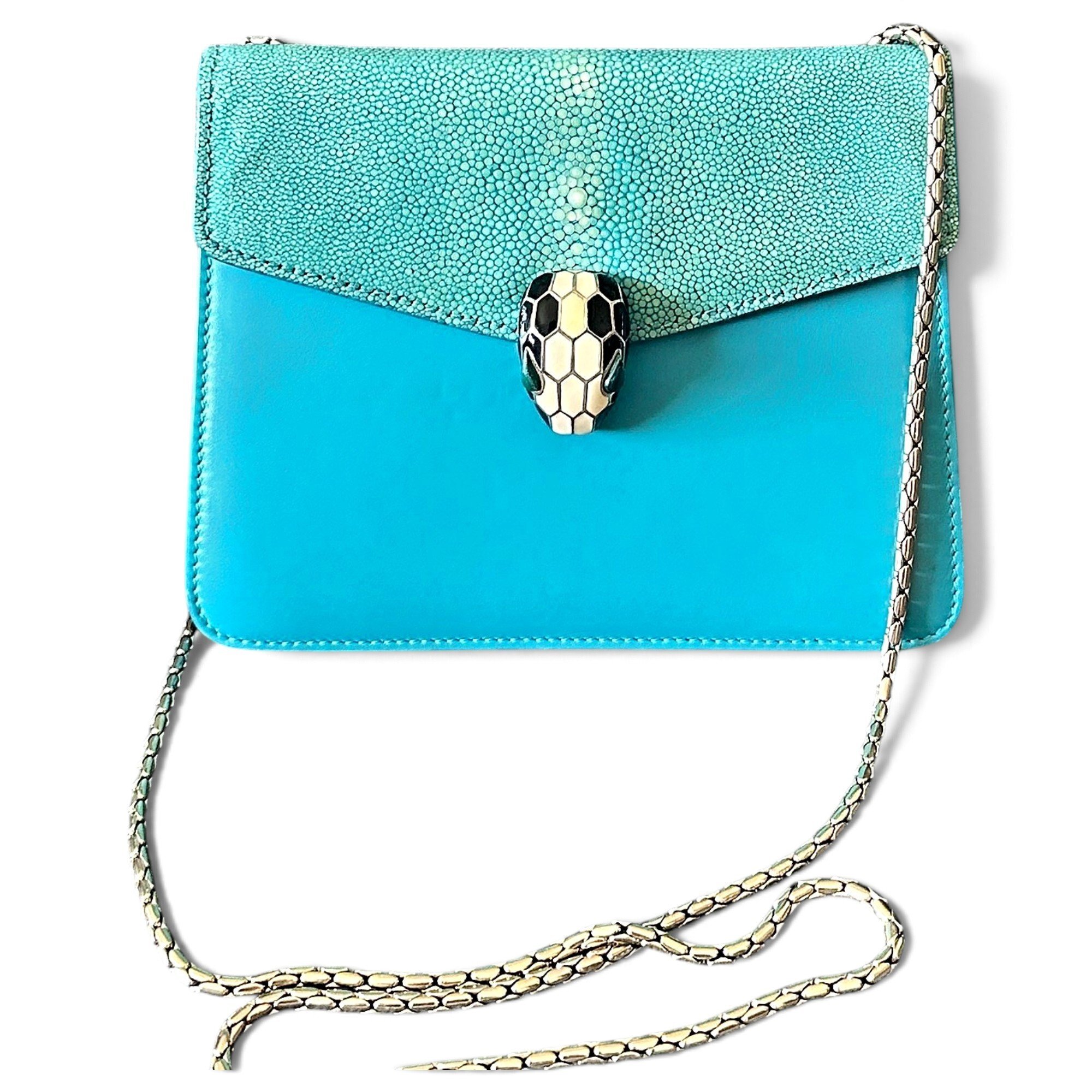 Serpenti leather handbag