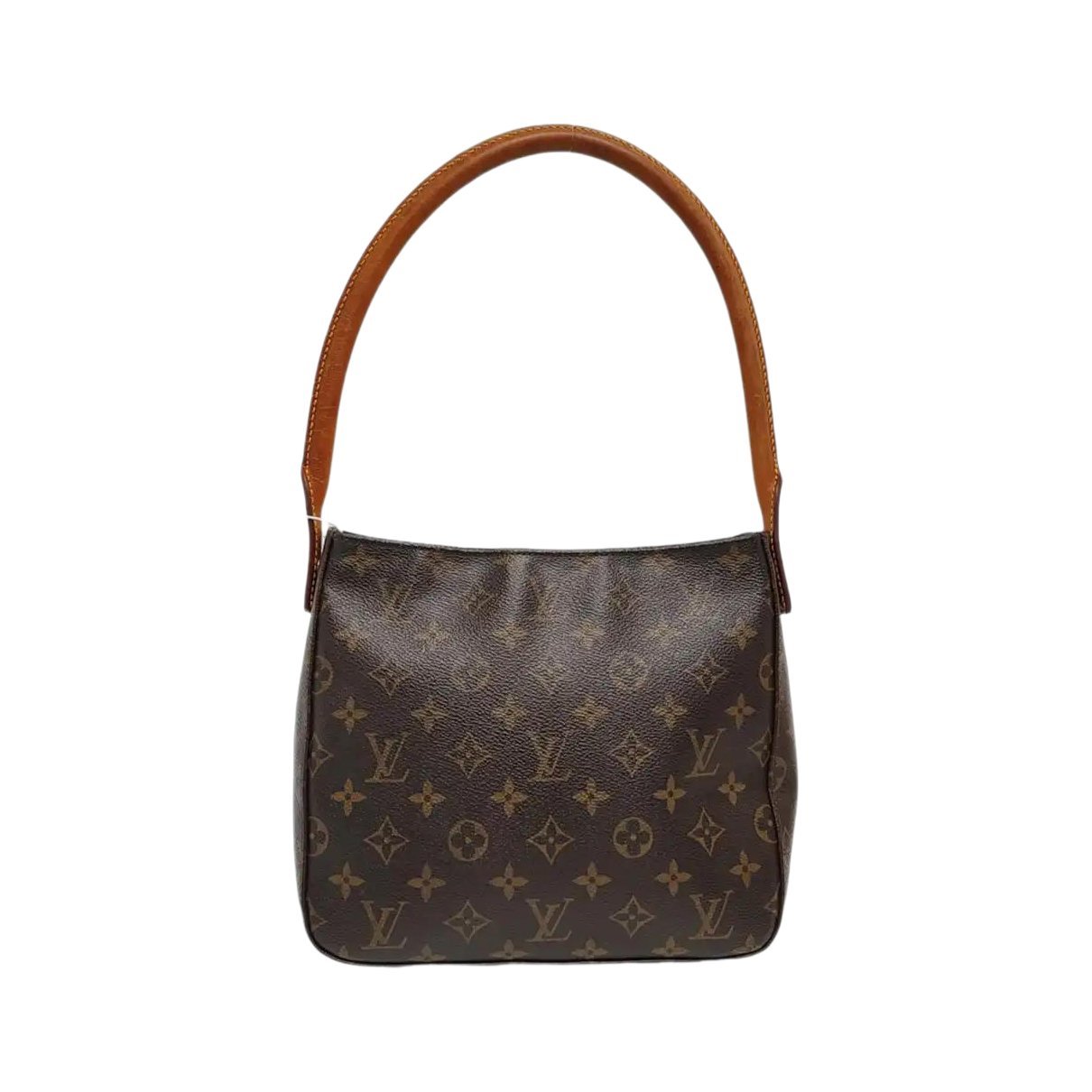 Looping leather handbag