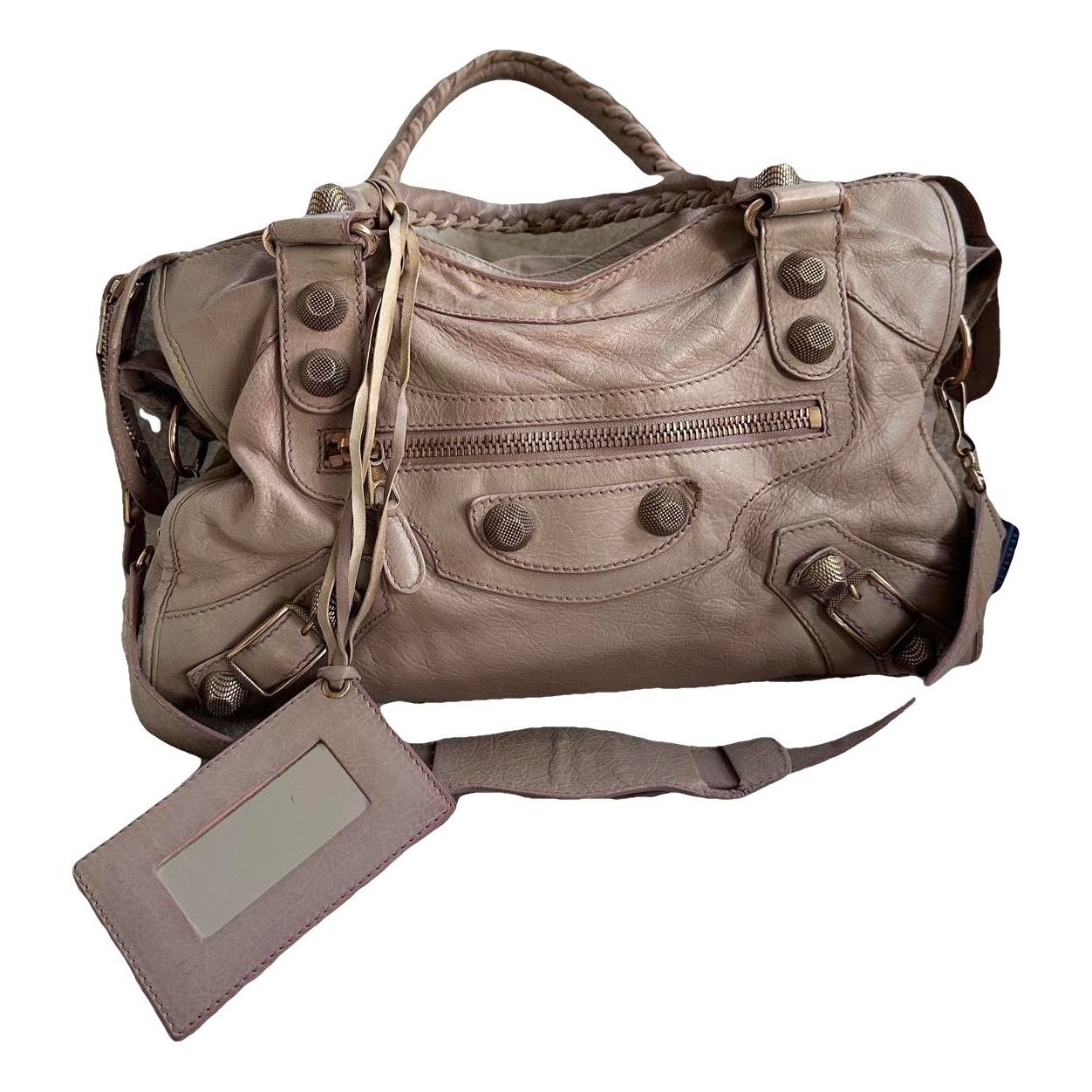 City leather handbag