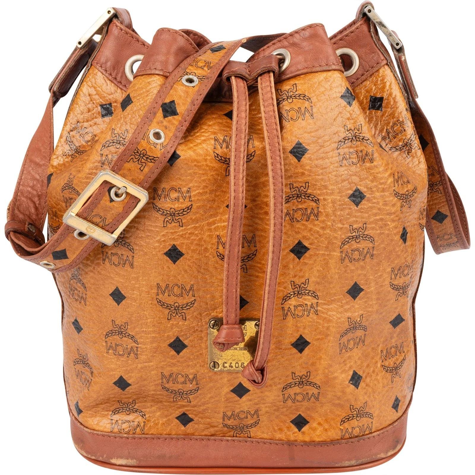 MCM Heritage Drawstring leather crossbody bag