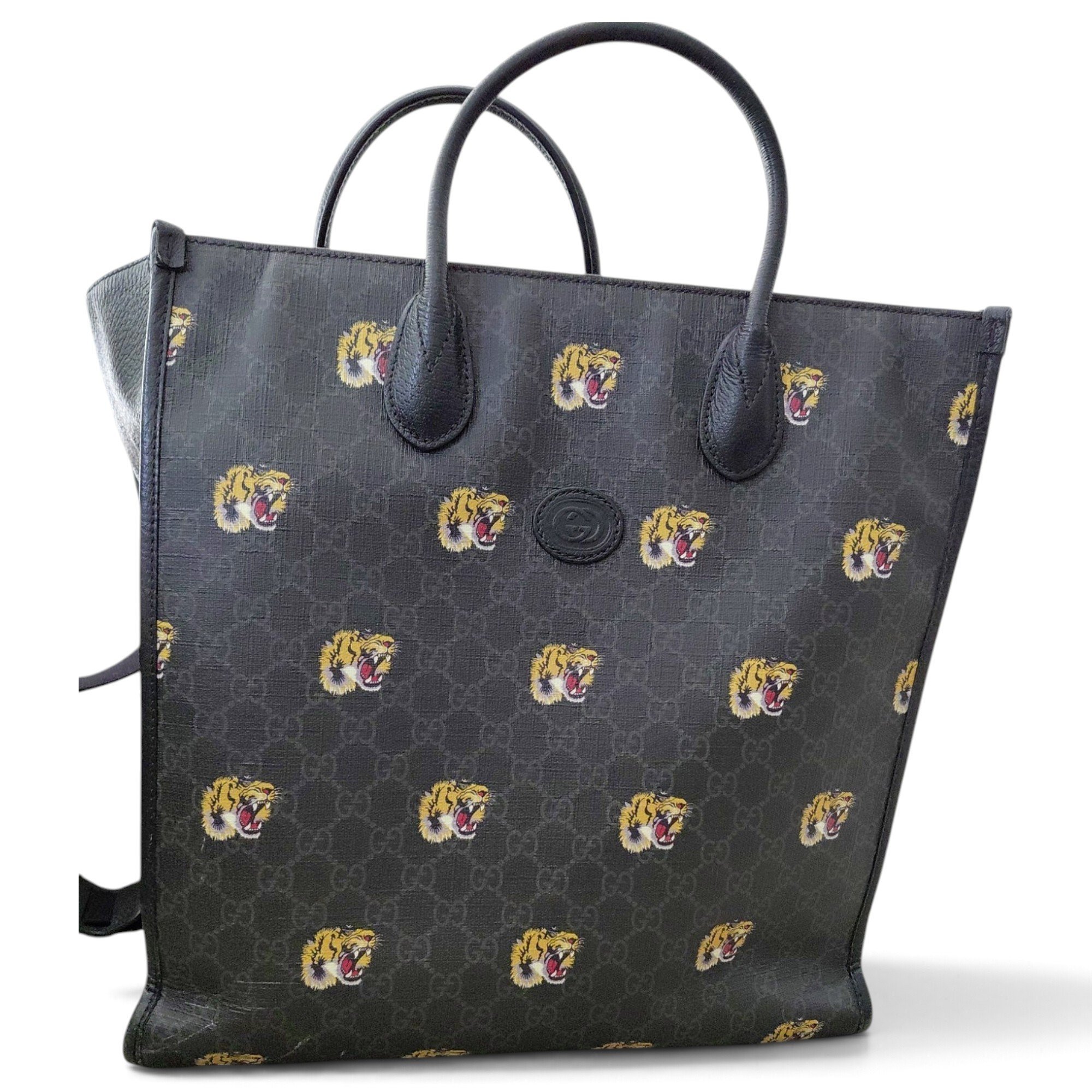 Animalier leather tote