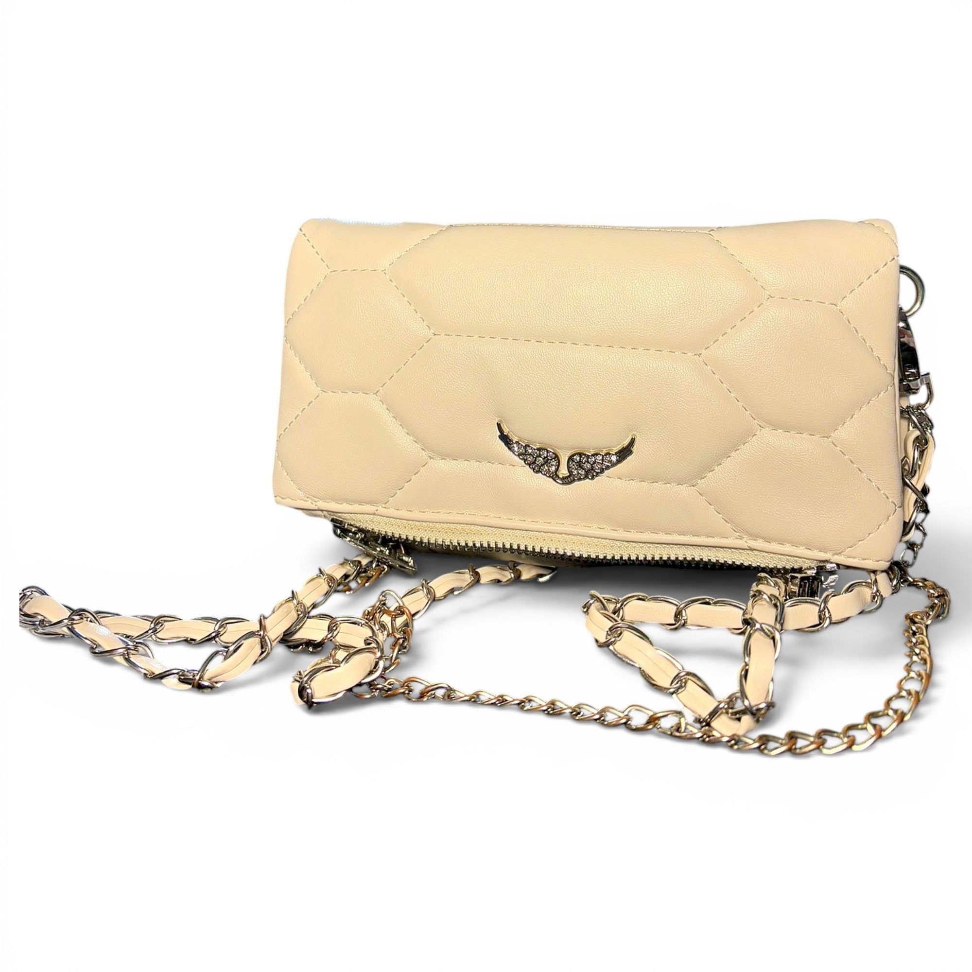 Rock leather clutch bag