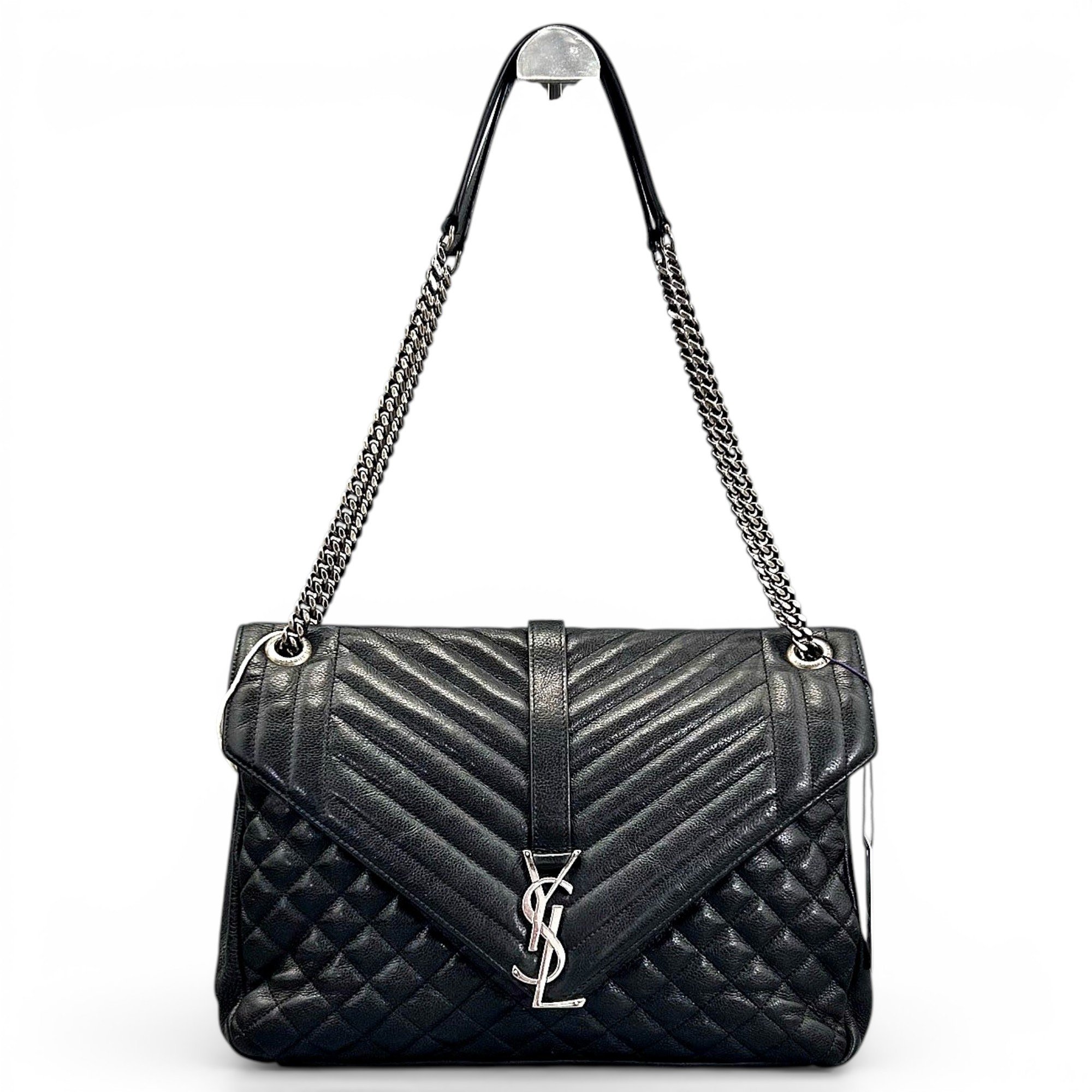 Envelope leather handbag