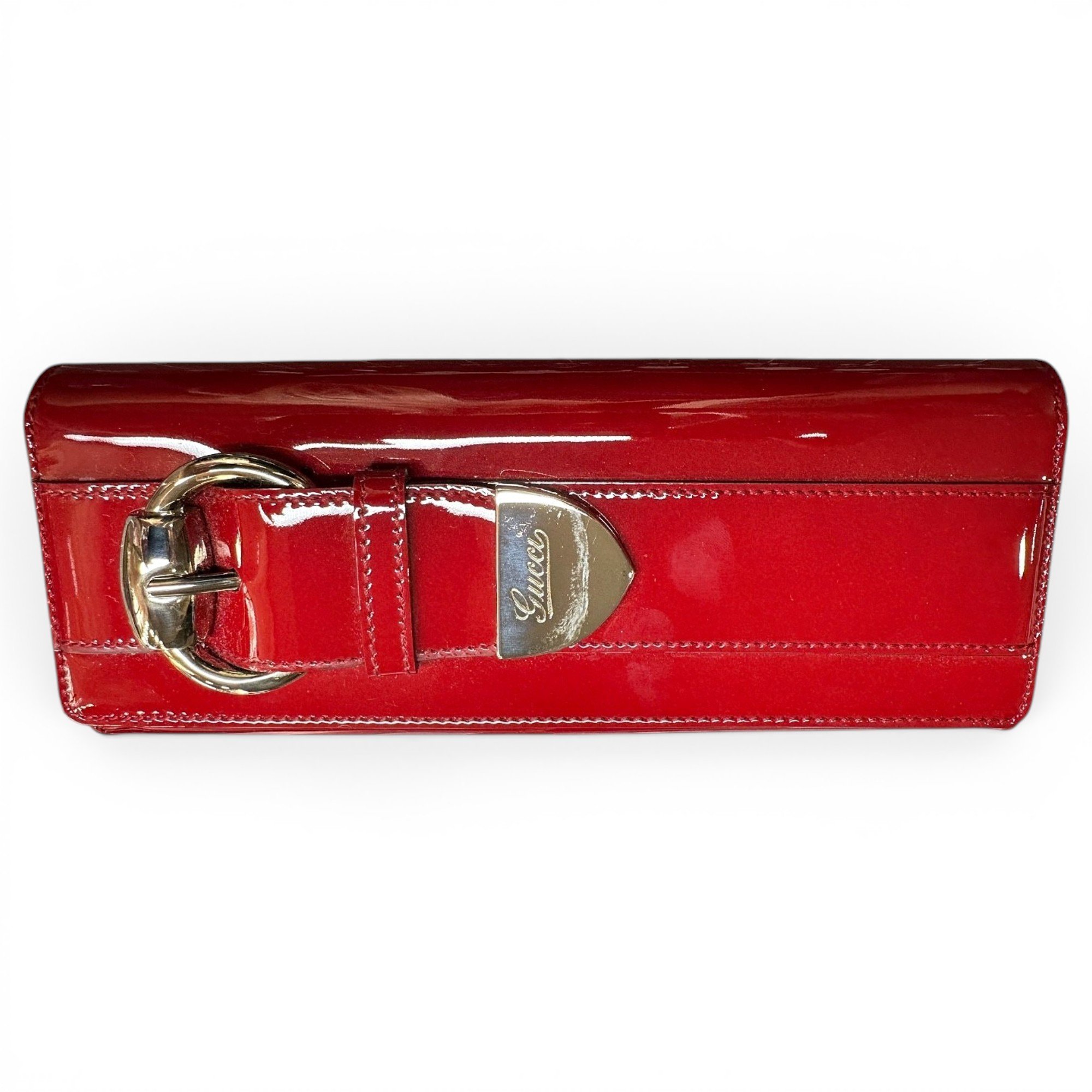 Patent leather clutch bag