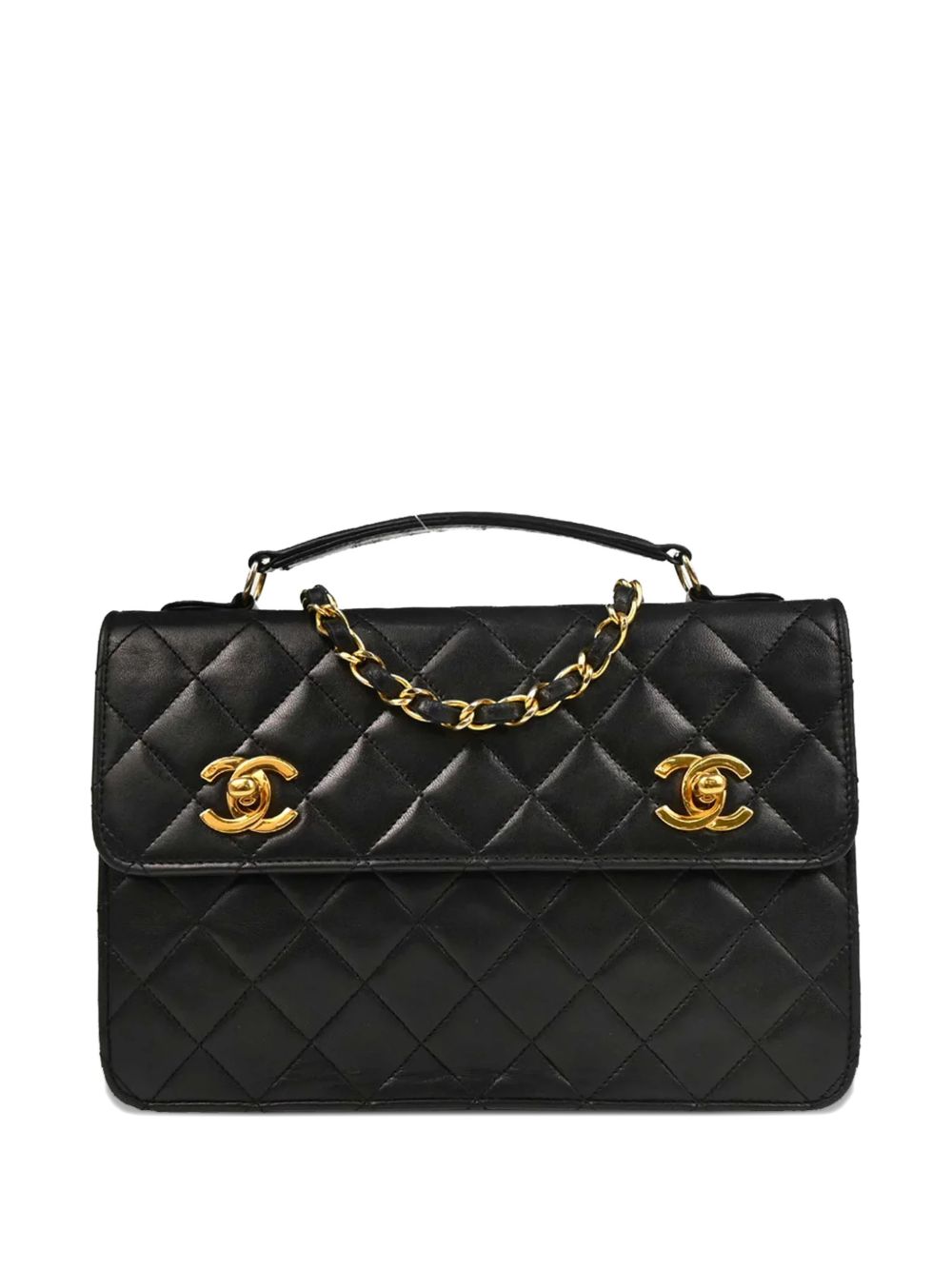 1989-1991 quilted two-way chain tote bag