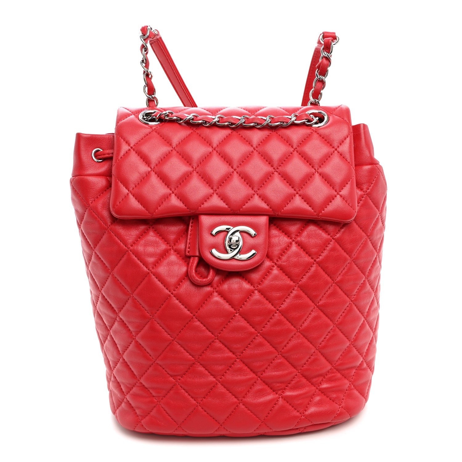Chanel Lambskin Quilted Small Urban Spirit Backpack Red