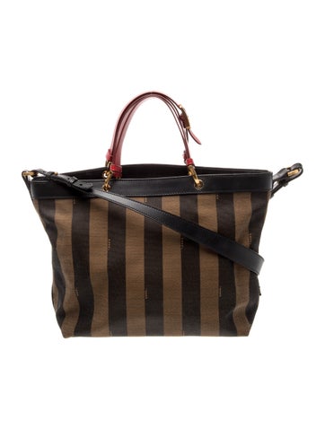 Fendi Pequin Canvas Tote