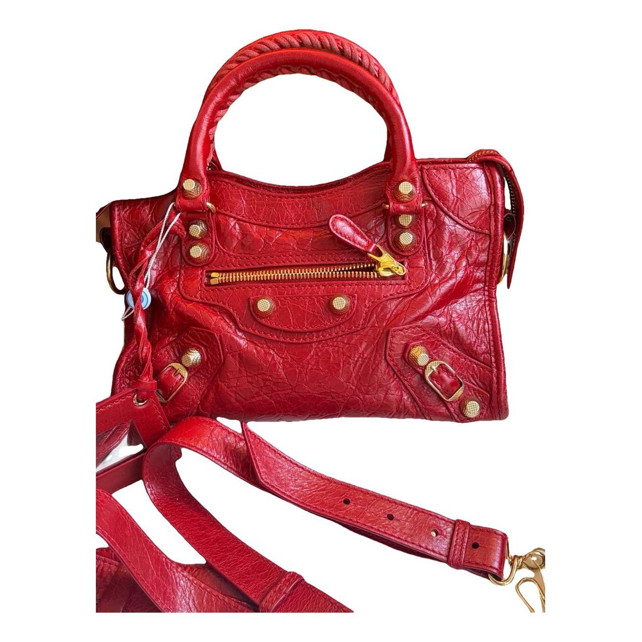 City leather handbag
