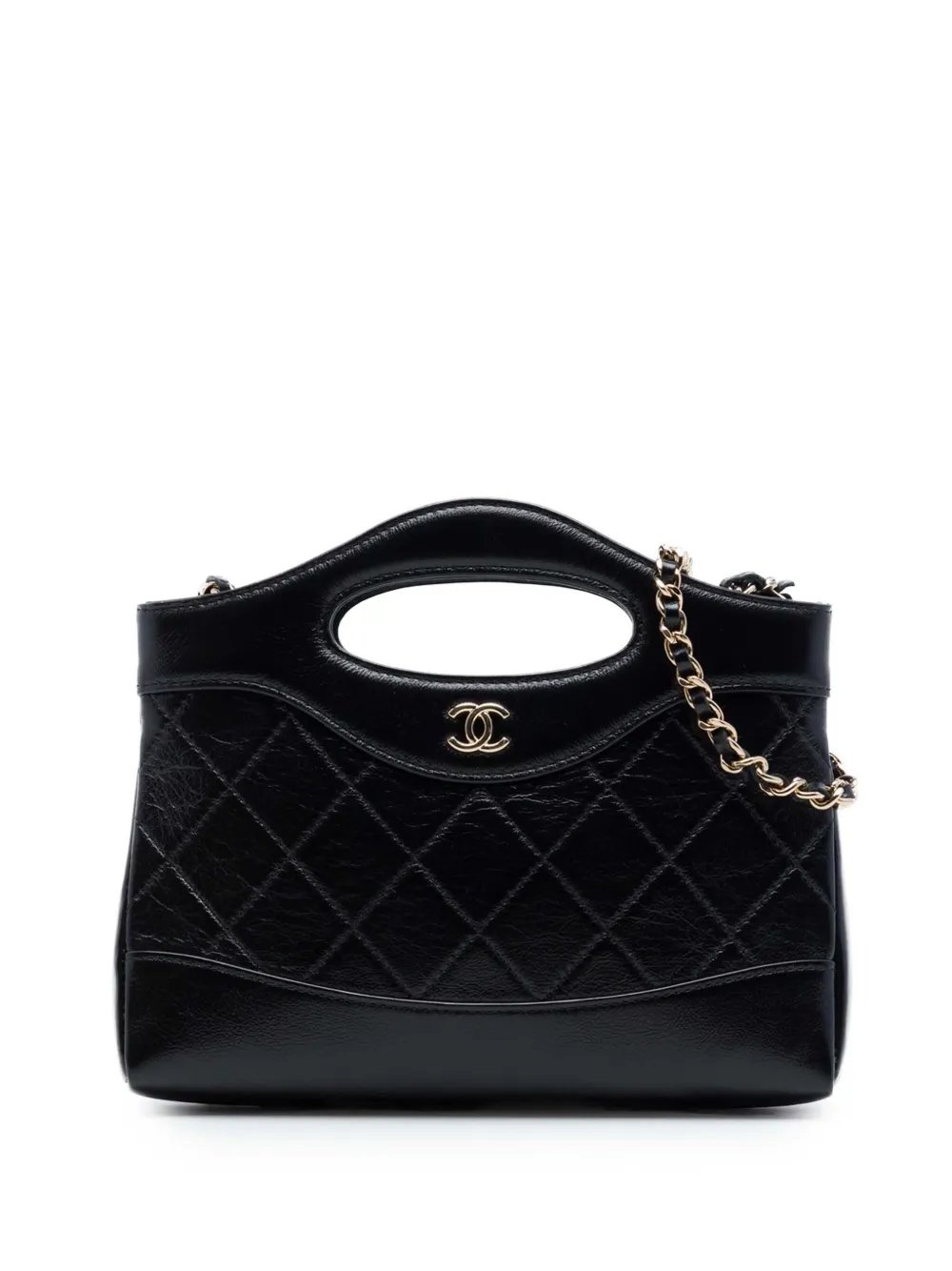 2021-2026 Nano Quilted Glazed Calfskin 31 Shopping Bag satchel