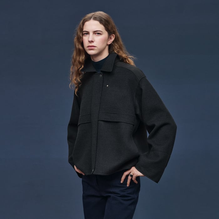 Gris Obscur "Chaine d'Ancre" Short Coat