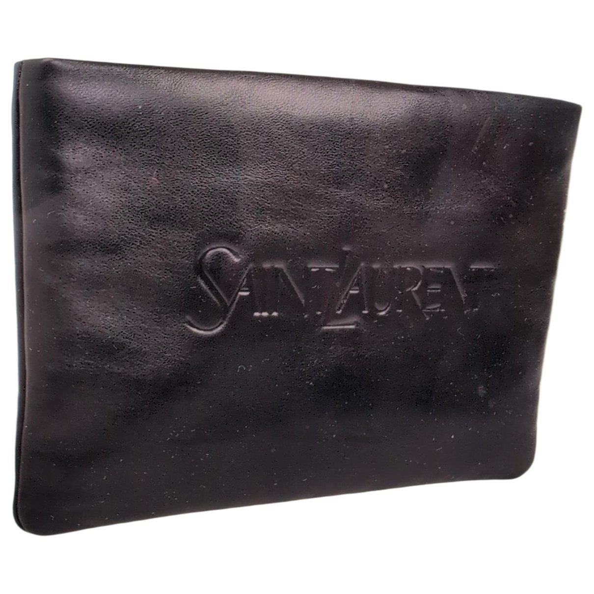 Leather clutch bag