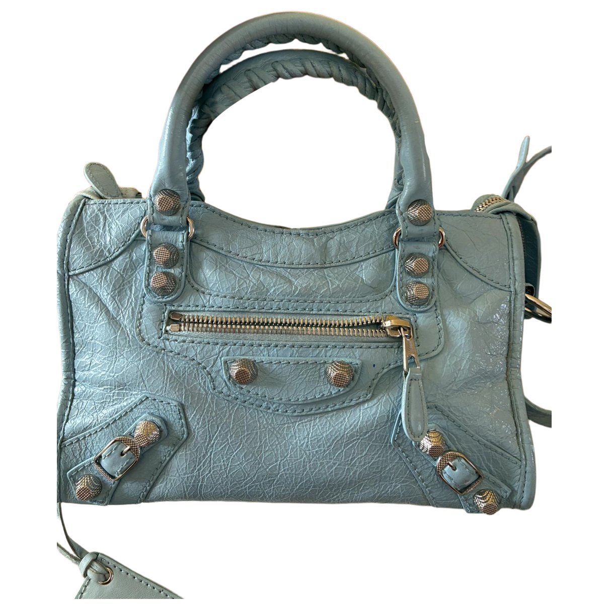 City leather handbag
