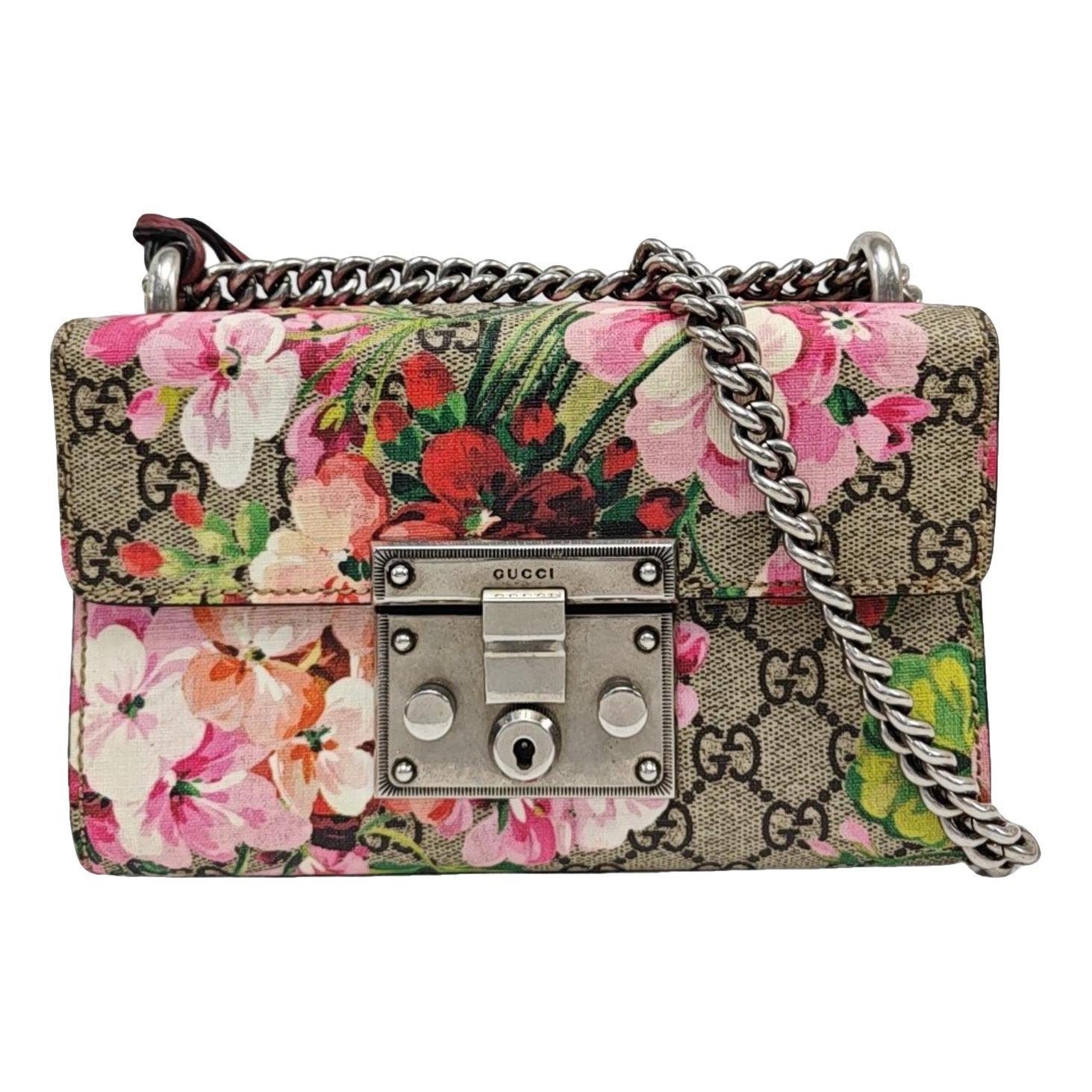 Padlock leather handbag