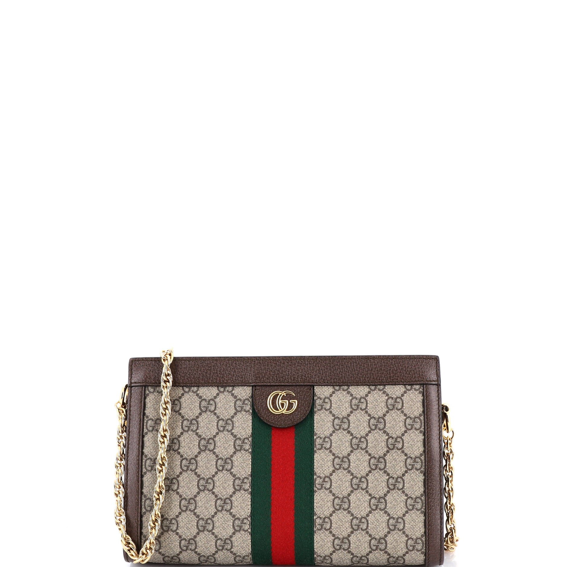 Gucci Ophidia Chain Shoulder Bag GG Coated Canvas Small