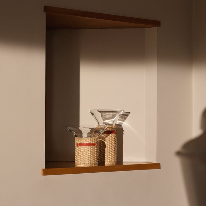 Terre Battue Delta Oseraie Vase, Small Model
