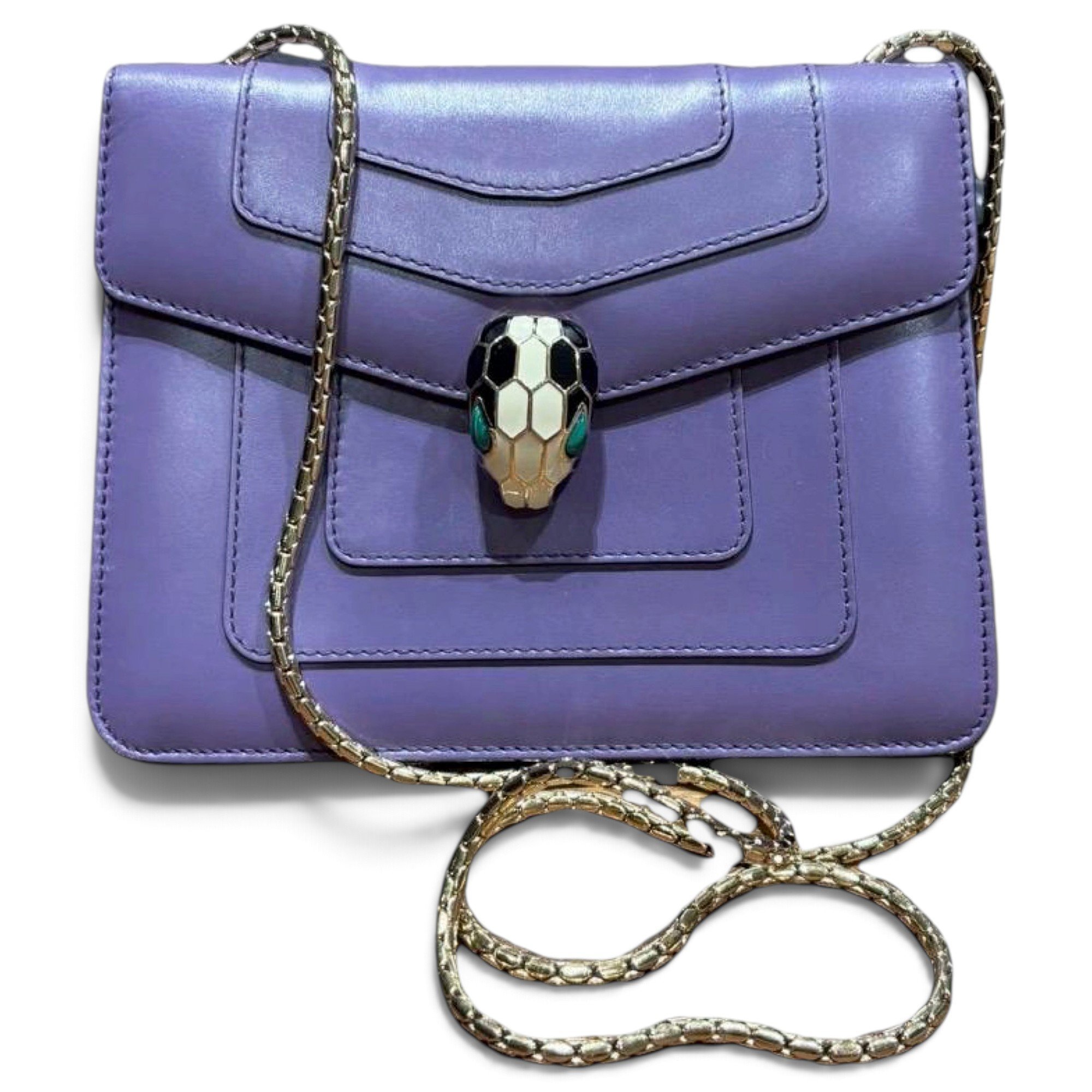 Serpenti leather handbag