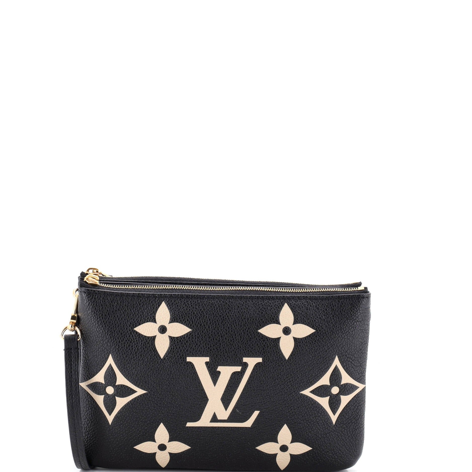 Double Zip Pochette Bicolor Monogram Empreinte Giant
