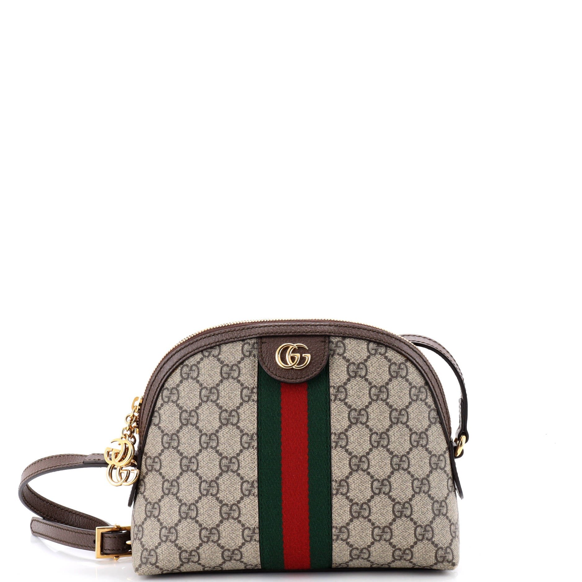 Ophidia Dome Shoulder Bag GG Coated Canvas Small