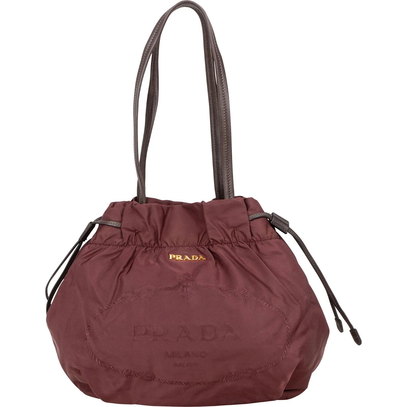 Re-Nylon leather handbag