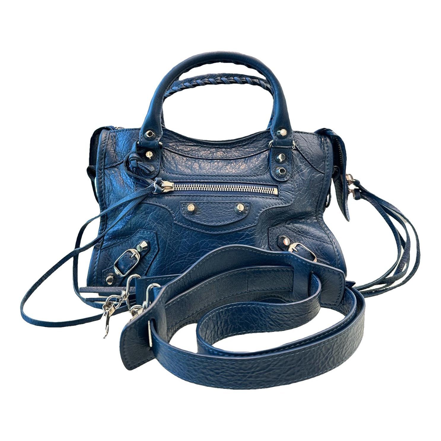 City leather handbag