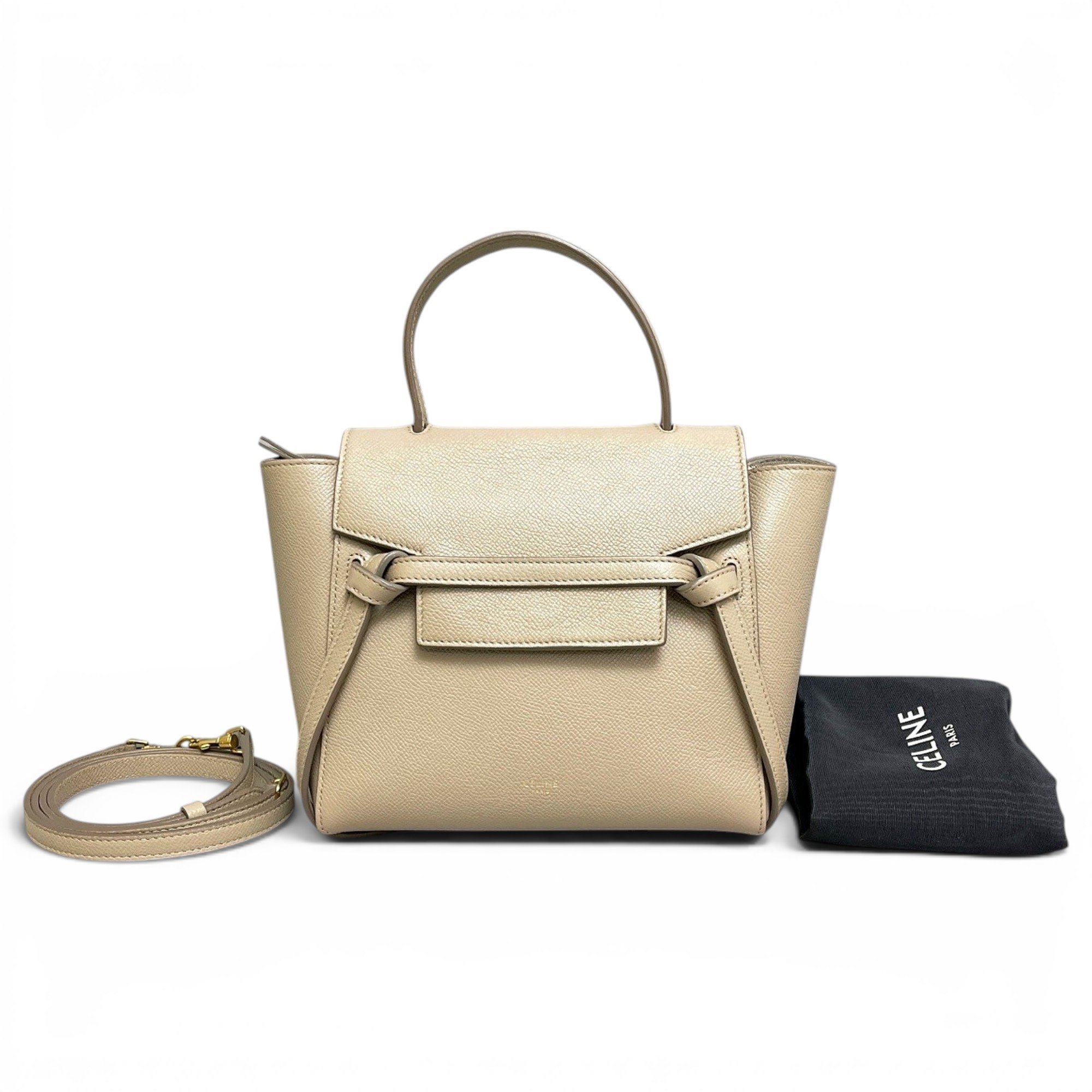 Belt leather handbag