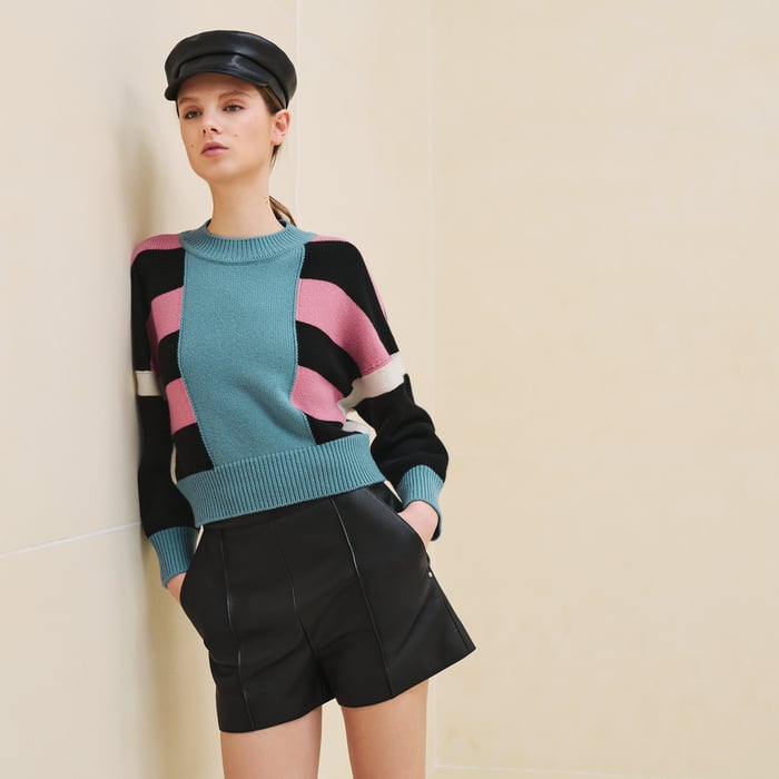 Noir "Lettres Equestres" Long-sleeve Sweater