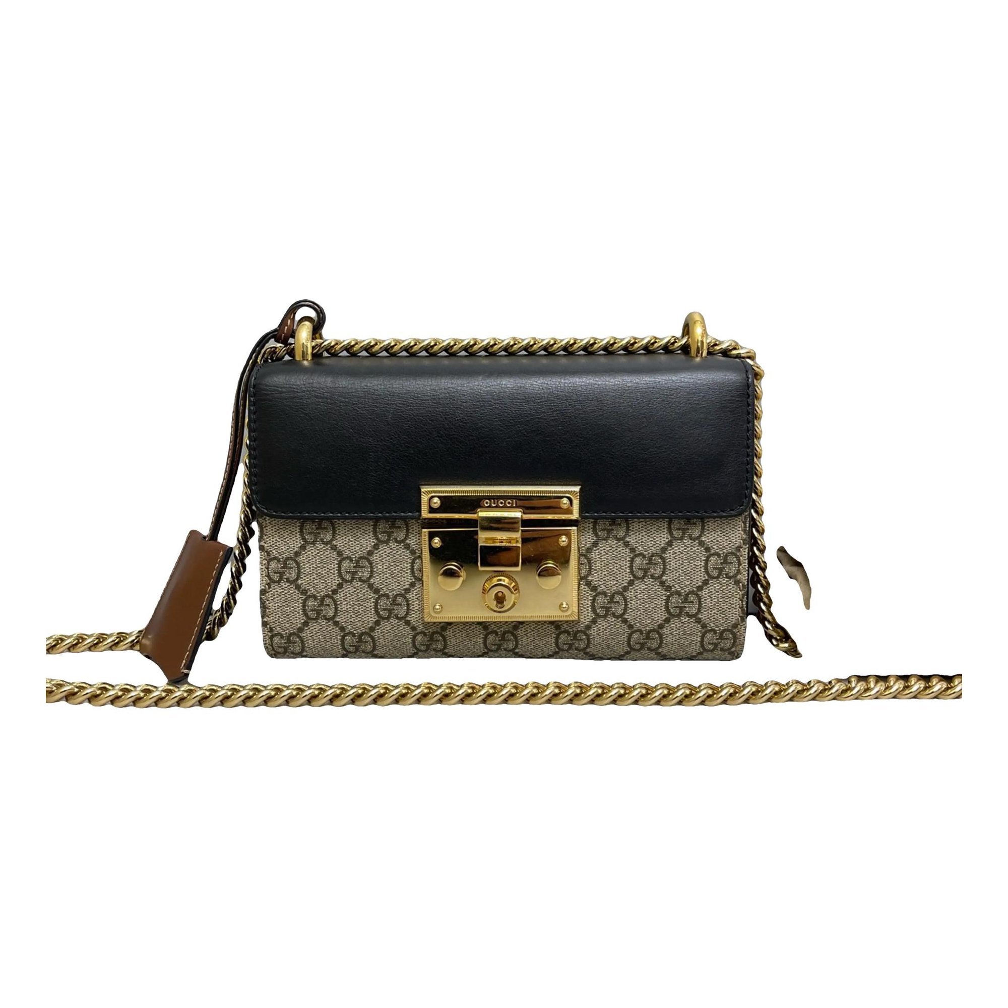 Padlock vinyl handbag