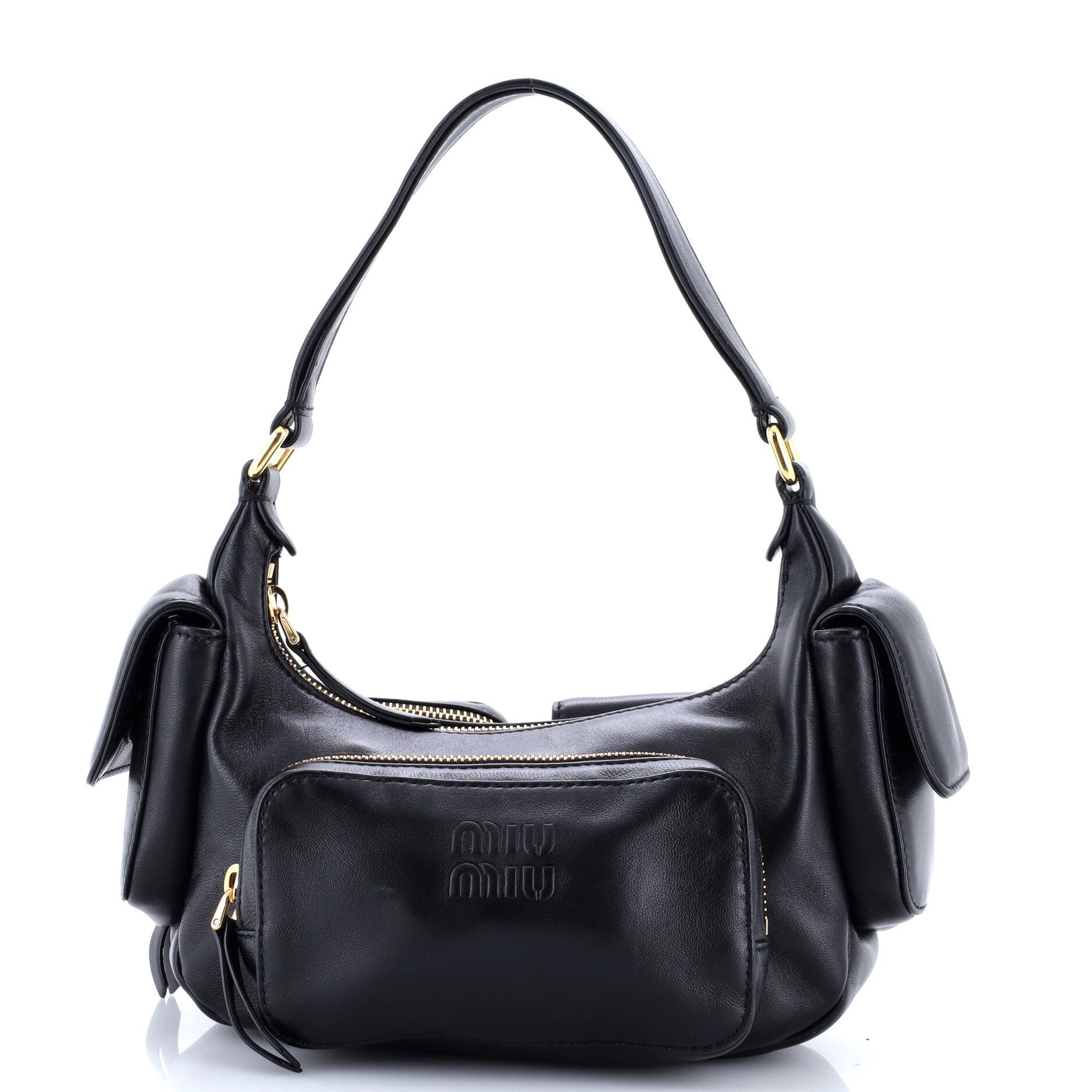 Pocket Shoulder Bag Leather