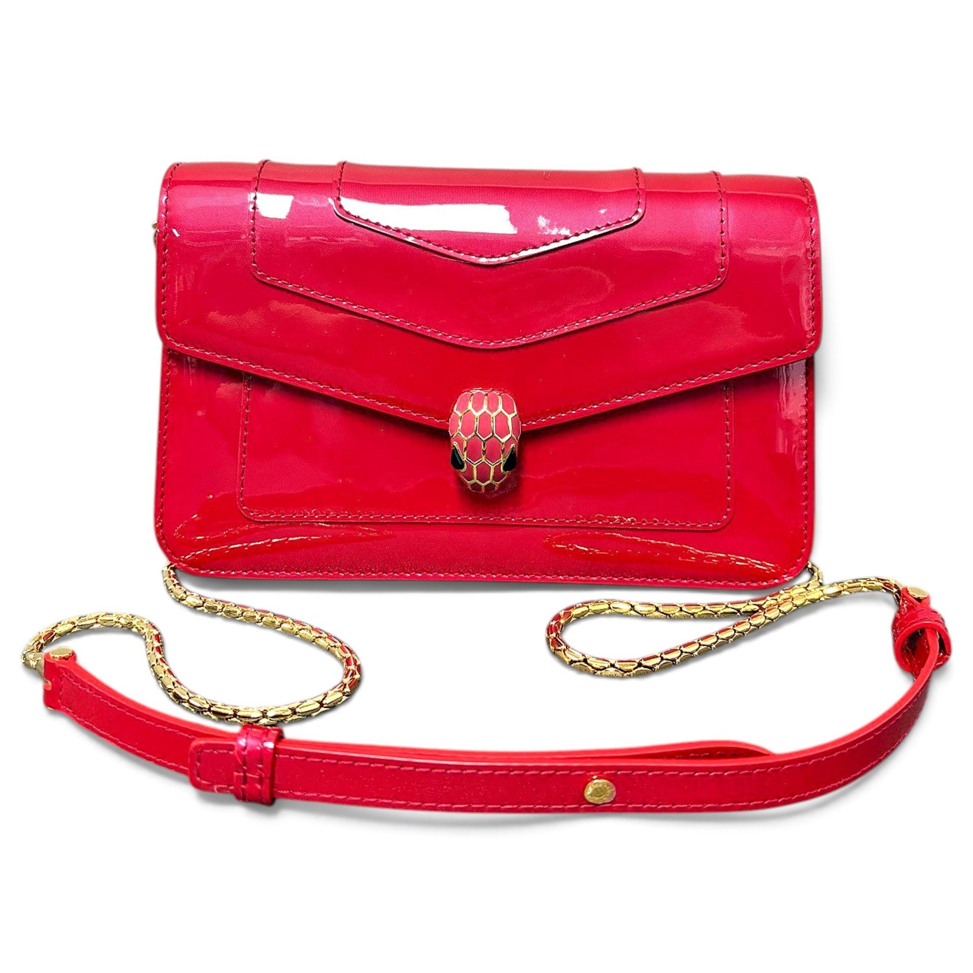 Serpenti leather handbag