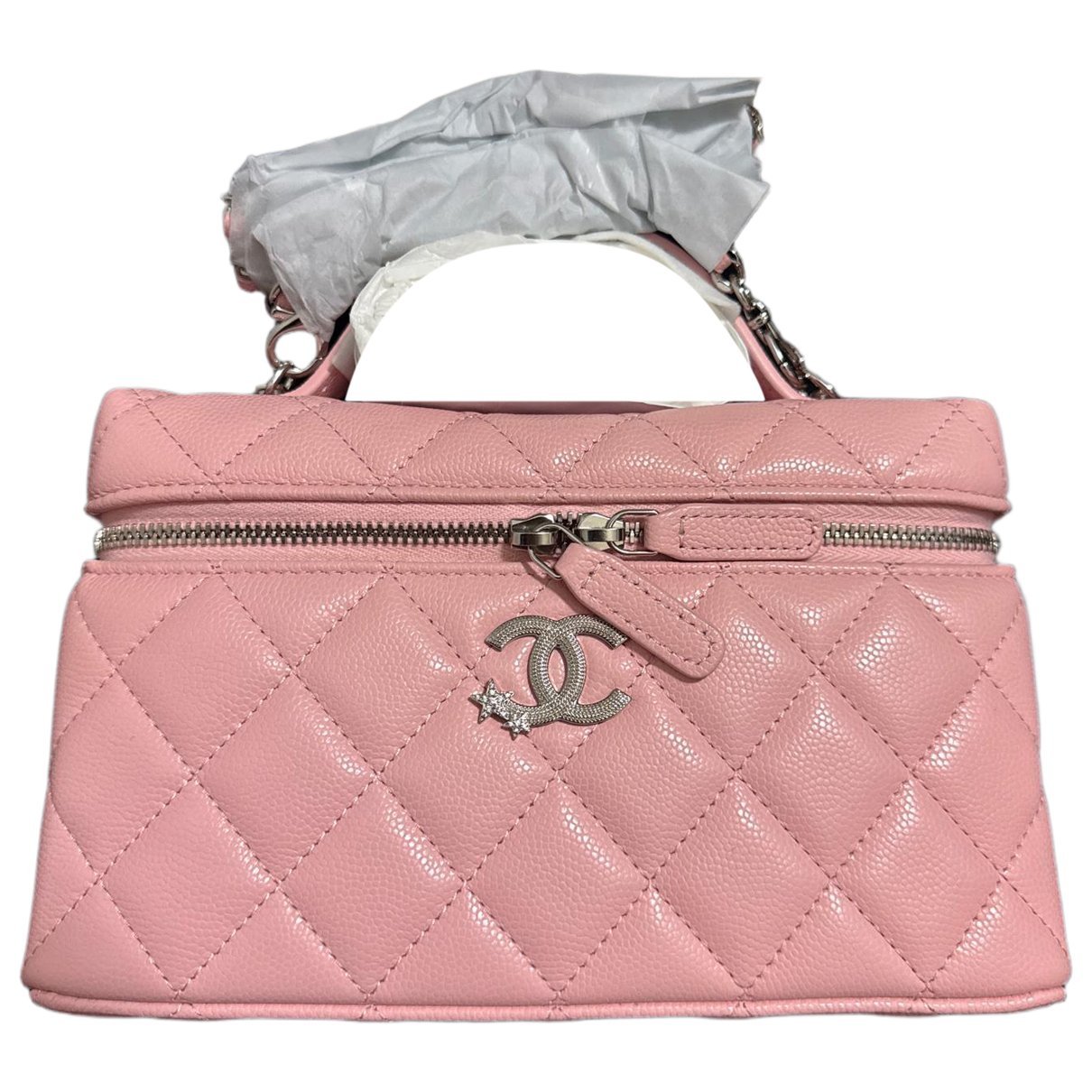 Vanity leather handbag