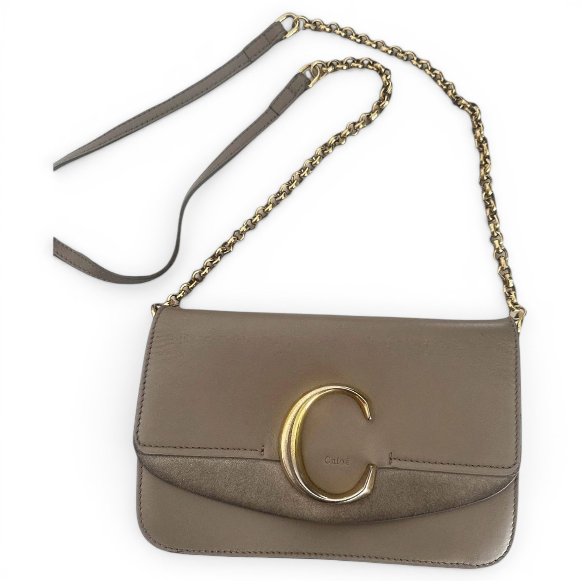 C leather crossbody bag