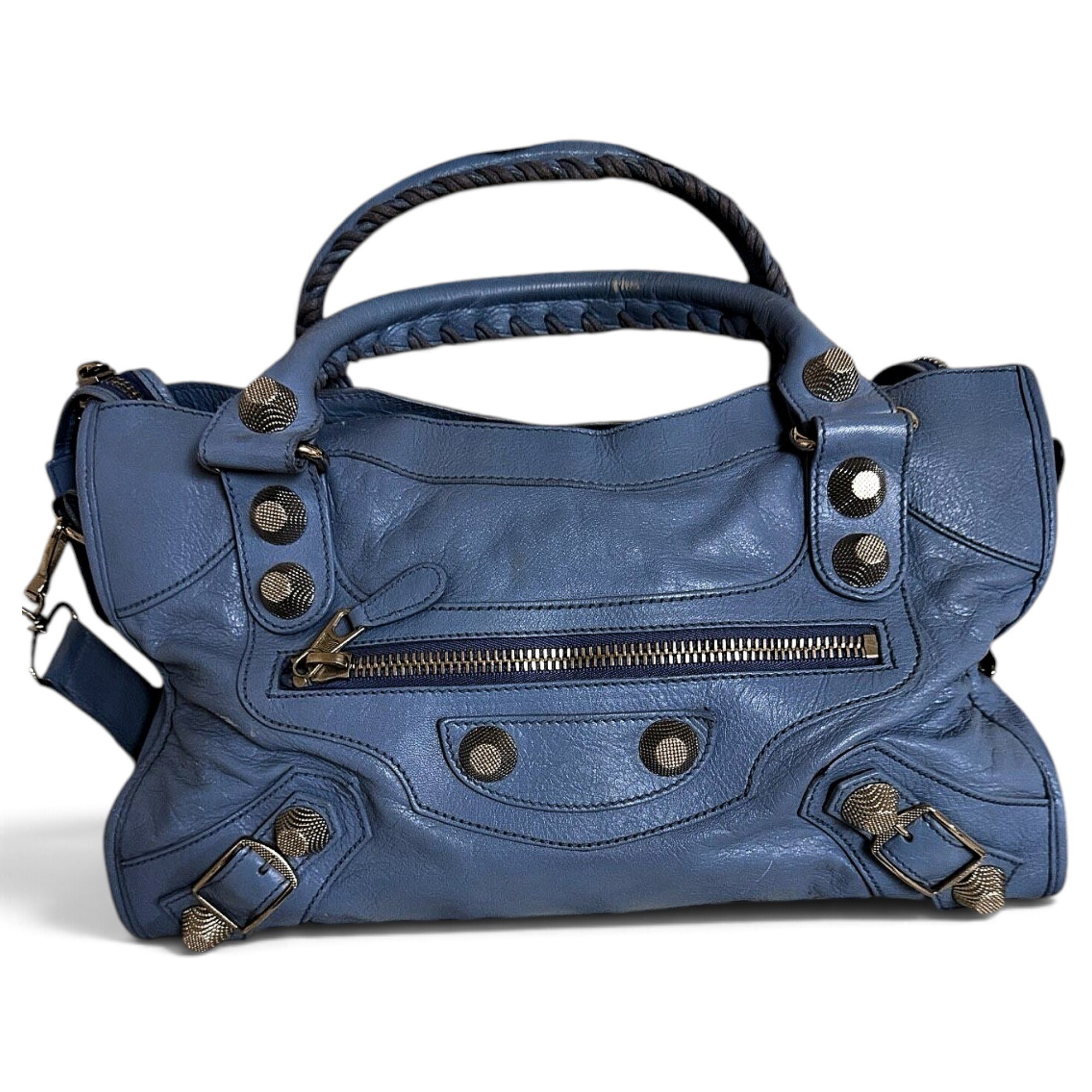 City leather handbag