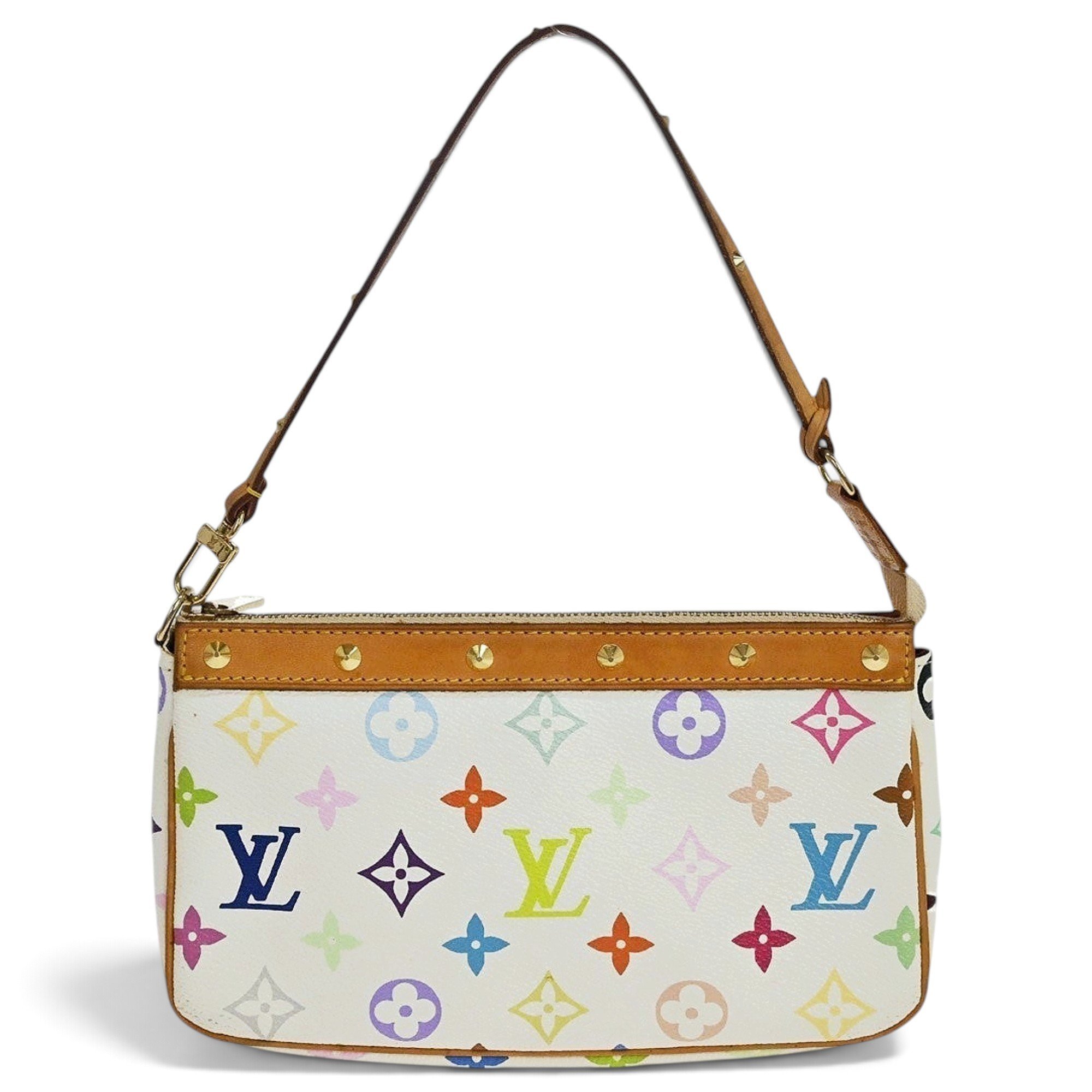Leather clutch bag